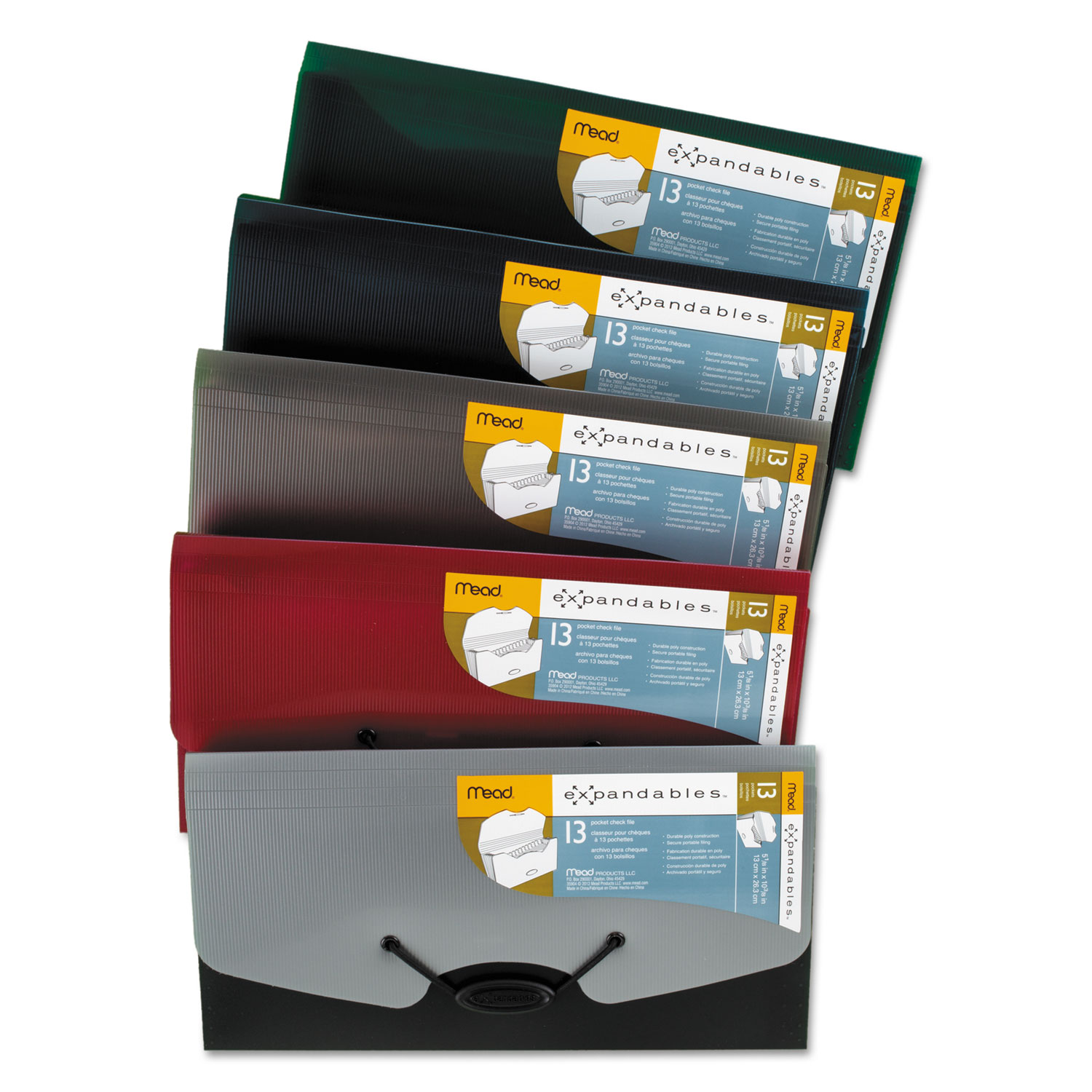  Mead 35904 Expandables Expanding File for Checks, 13 Sections, 1/13-Cut Tab, Randomly Assorted (MEA35904) 