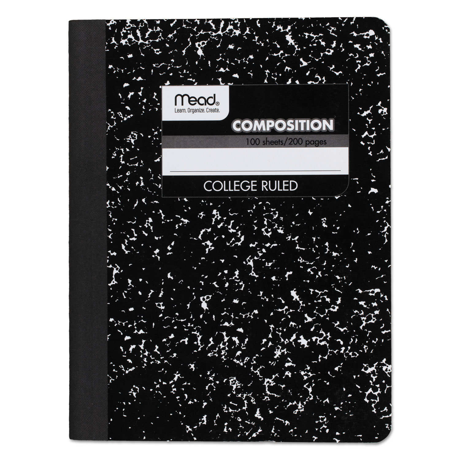  Mead 09932 Square Deal Composition Book, Medium/College Rule, Black Cover, 9.75 x 7.5, 100 Sheets (MEA09932) 