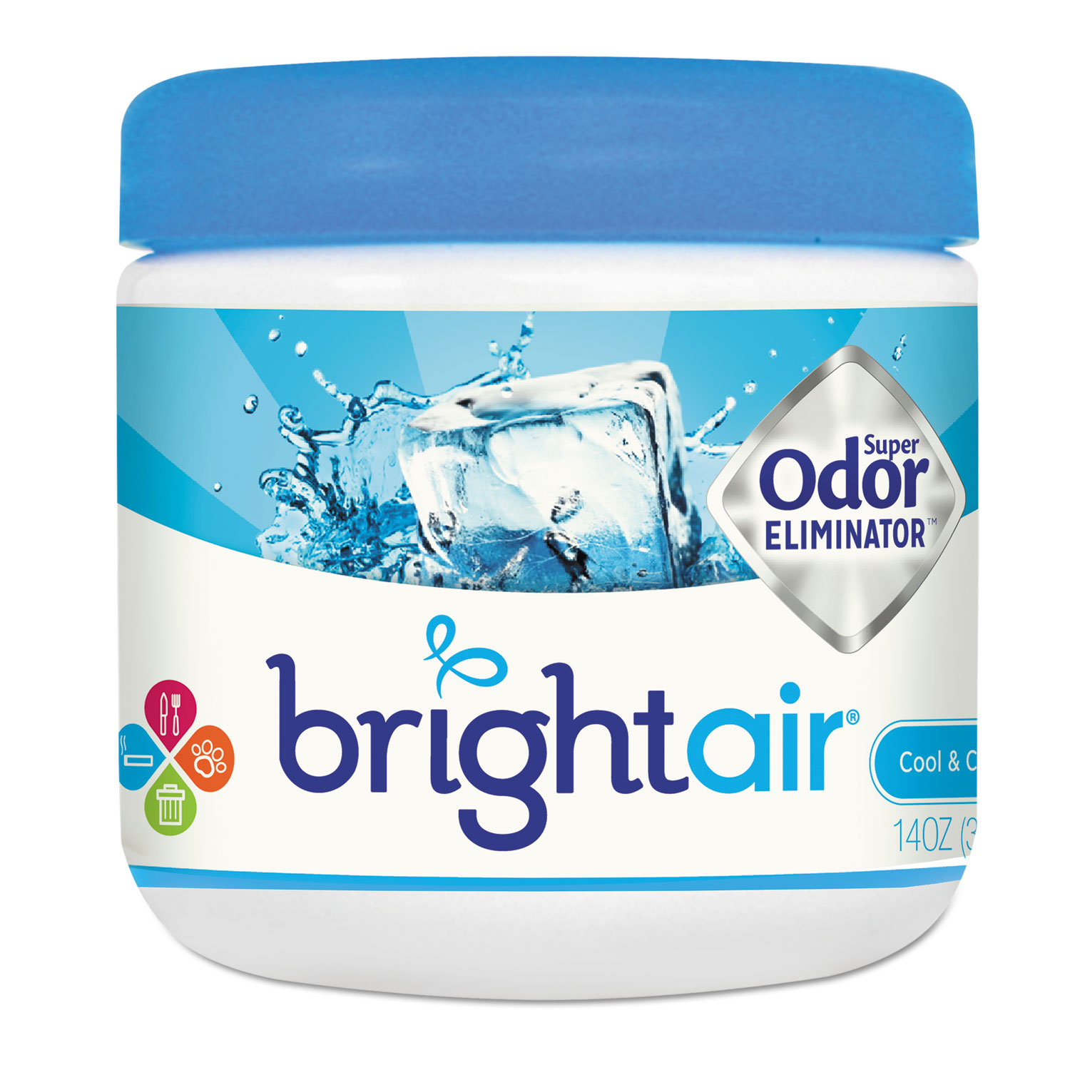  BRIGHT Air 900090 Super Odor Eliminator, Cool and Clean, Blue, 14 oz (BRI900090EA) 