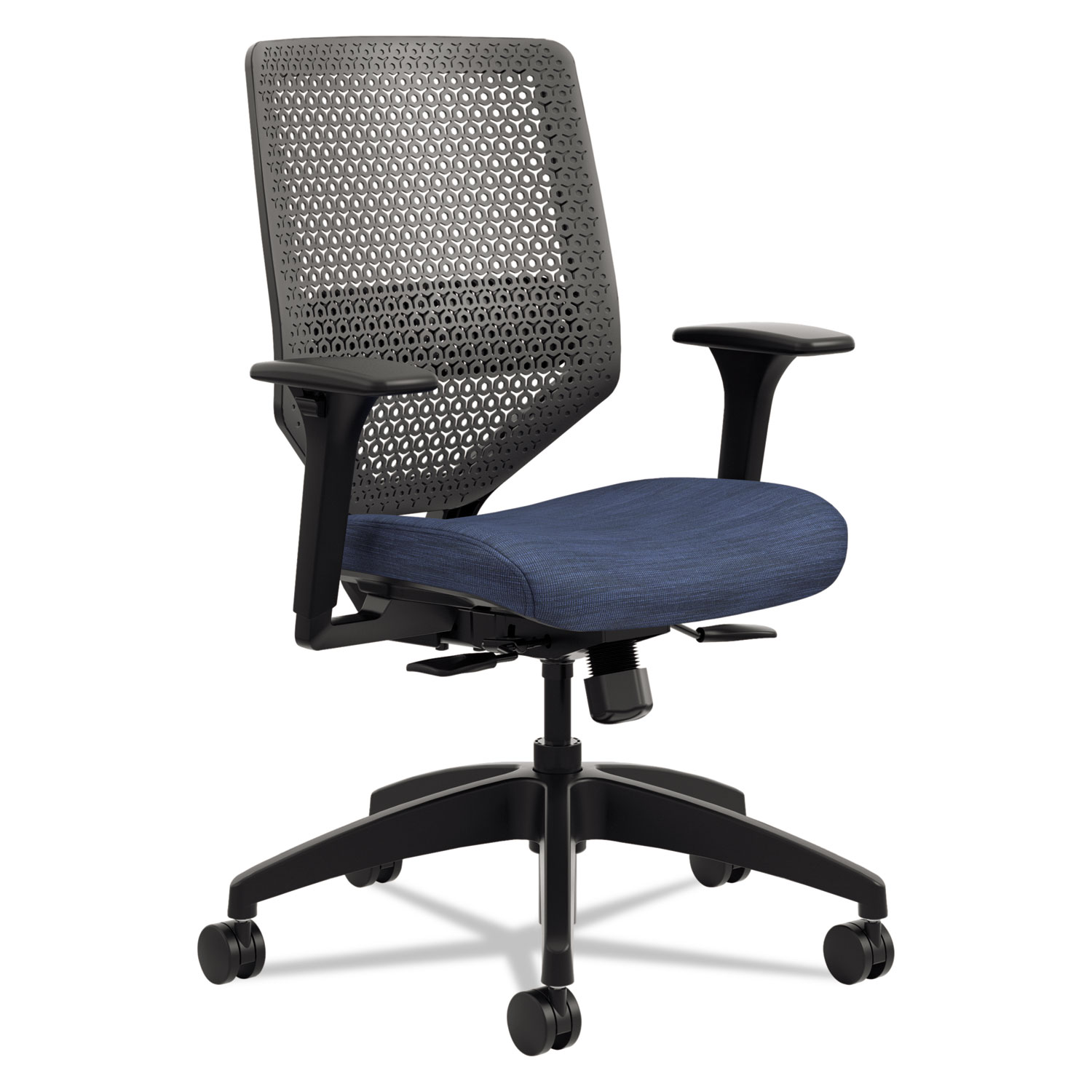  HON SVR1ACLC90TK Solve Series ReActiv Back Task Chair, Supports up to 300 lbs., Midnight Seat/Charcoal Back, Black Base (HONSVR1ACLC90TK) 