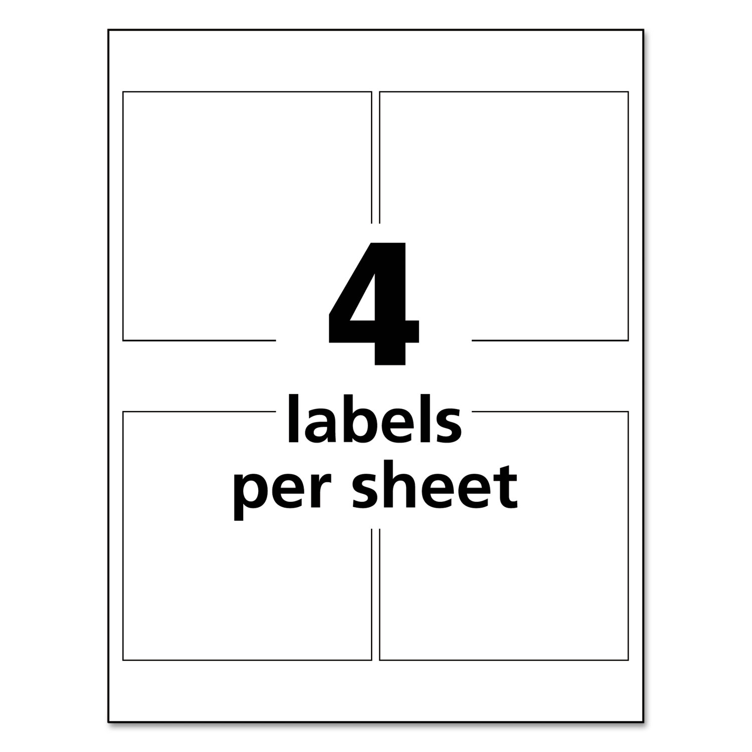 Easy Peel UltraDuty GHS Chemical Labels, Laser, 4 x 4, White, 200/Box