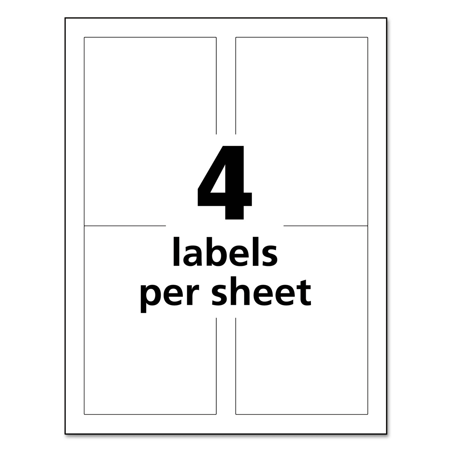 Easy Peel UltraDuty GHS Chemical Labels, Laser, 3 1/2 x 5, White, 200/Box