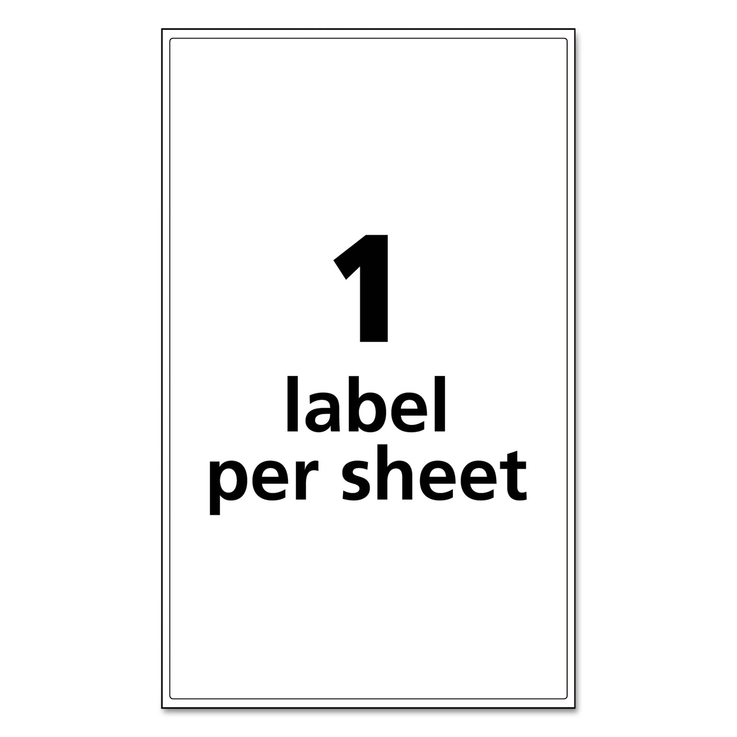 Full-Sheet UltraDuty GHS Chemical Labels, Laser, 8 1/2 x 14, White, 500/Box
