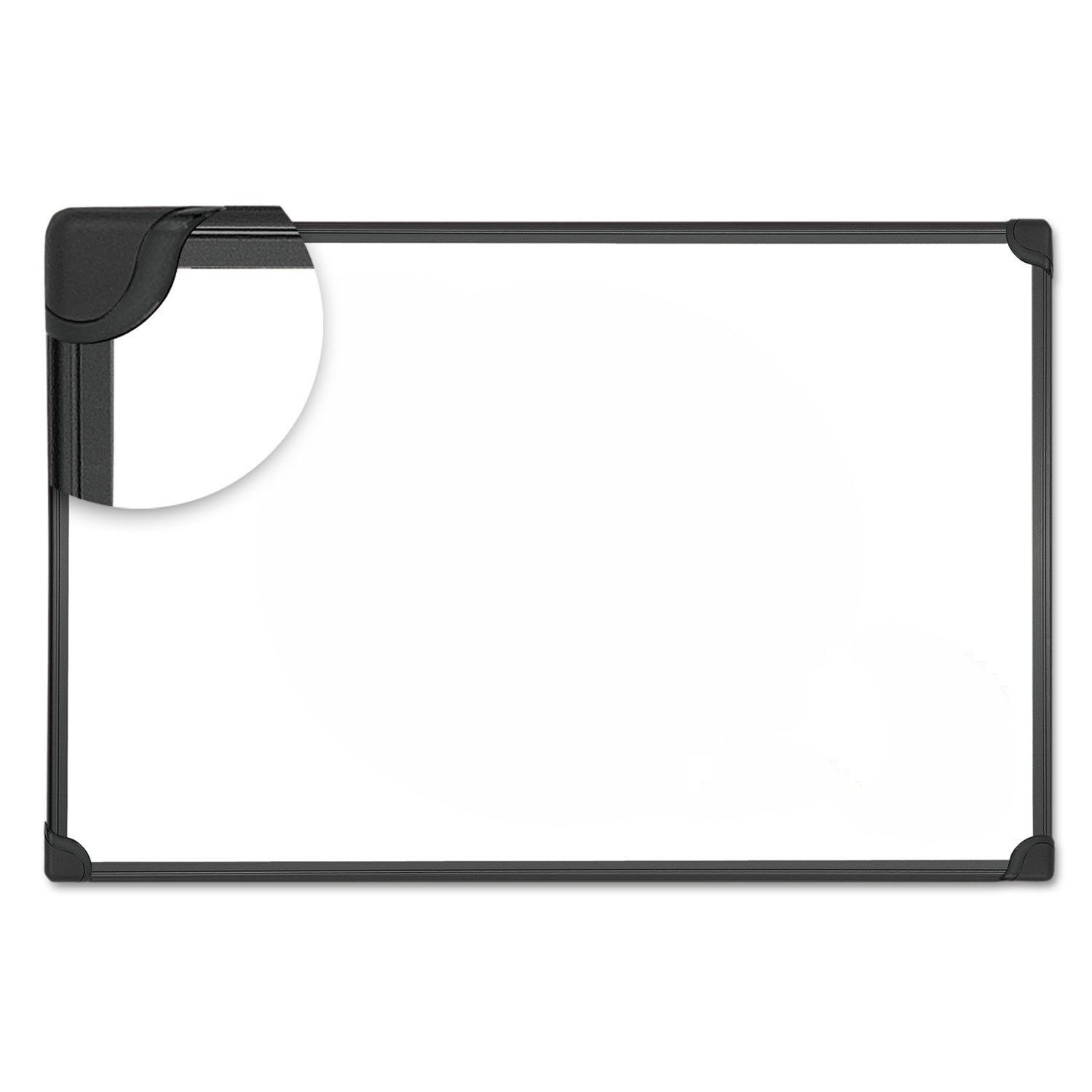  Universal UNV43024 Design Series Magnetic Steel Dry Erase Board, 24 x 18, White, Black Frame (UNV43024) 
