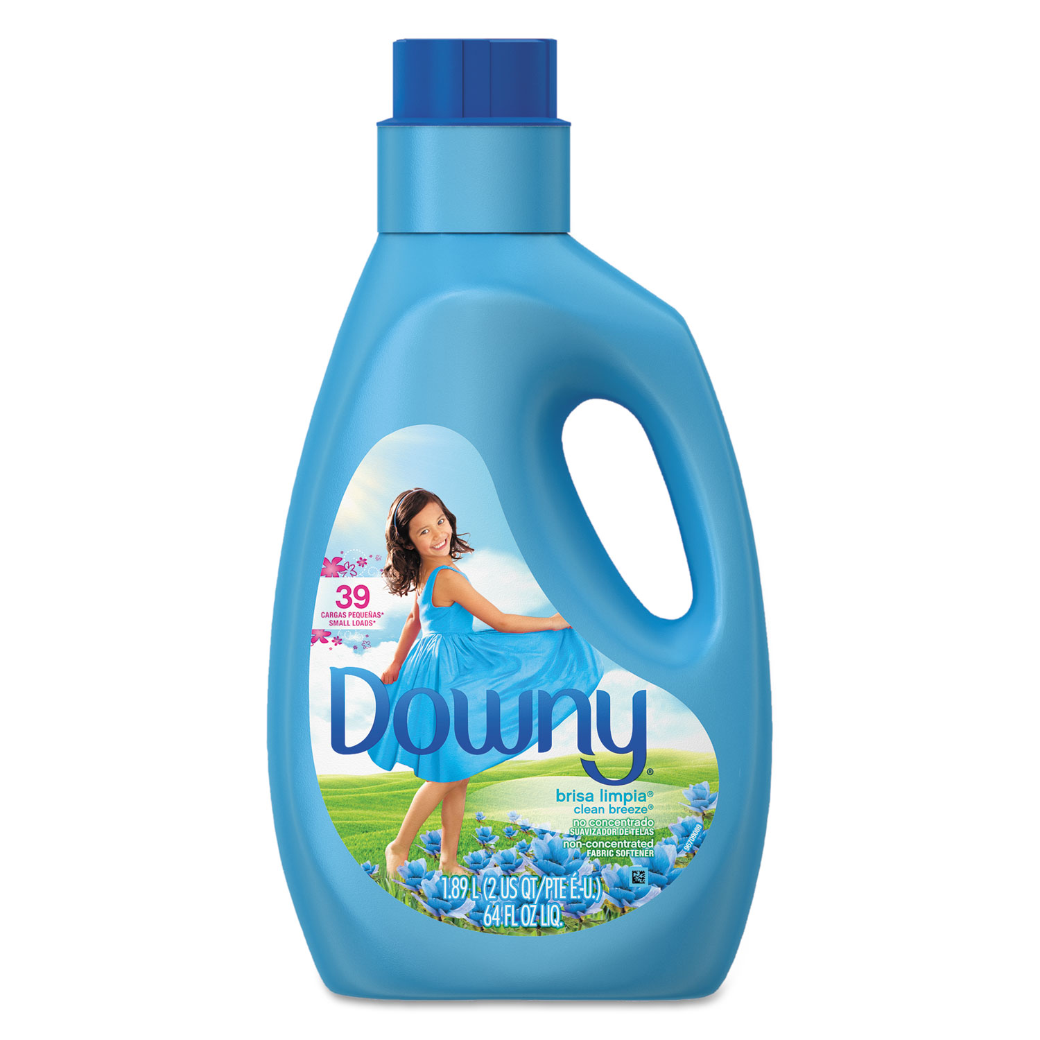  Downy 89676 Liquid Fabric Softener, Clean Breeze, 64 oz Bottle, 8/Carton (PGC89676) 