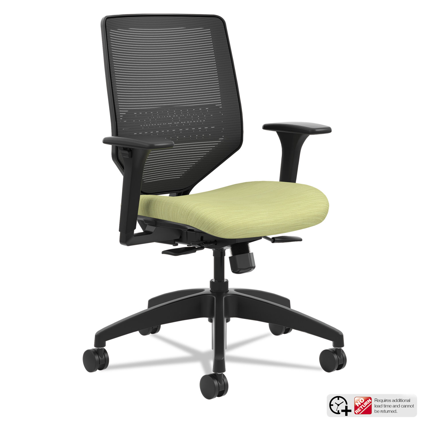  HON SVM1ALC82TK Solve Series Mesh Back Task Chair, Supports up to 300 lbs., Meadow Seat, Black Back, Black Base (HONSVM1ALC82TK) 