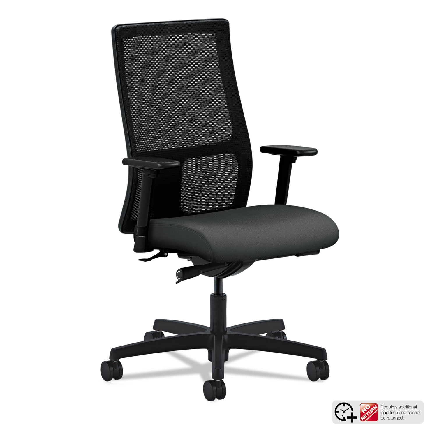  HON HIWM2.A.H.M.CU19.T.SB Ignition Series Mesh Mid-Back Work Chair, Supports up to 300 lbs., Iron Ore Seat/Black Back, Black Base (HONIW103CU19) 