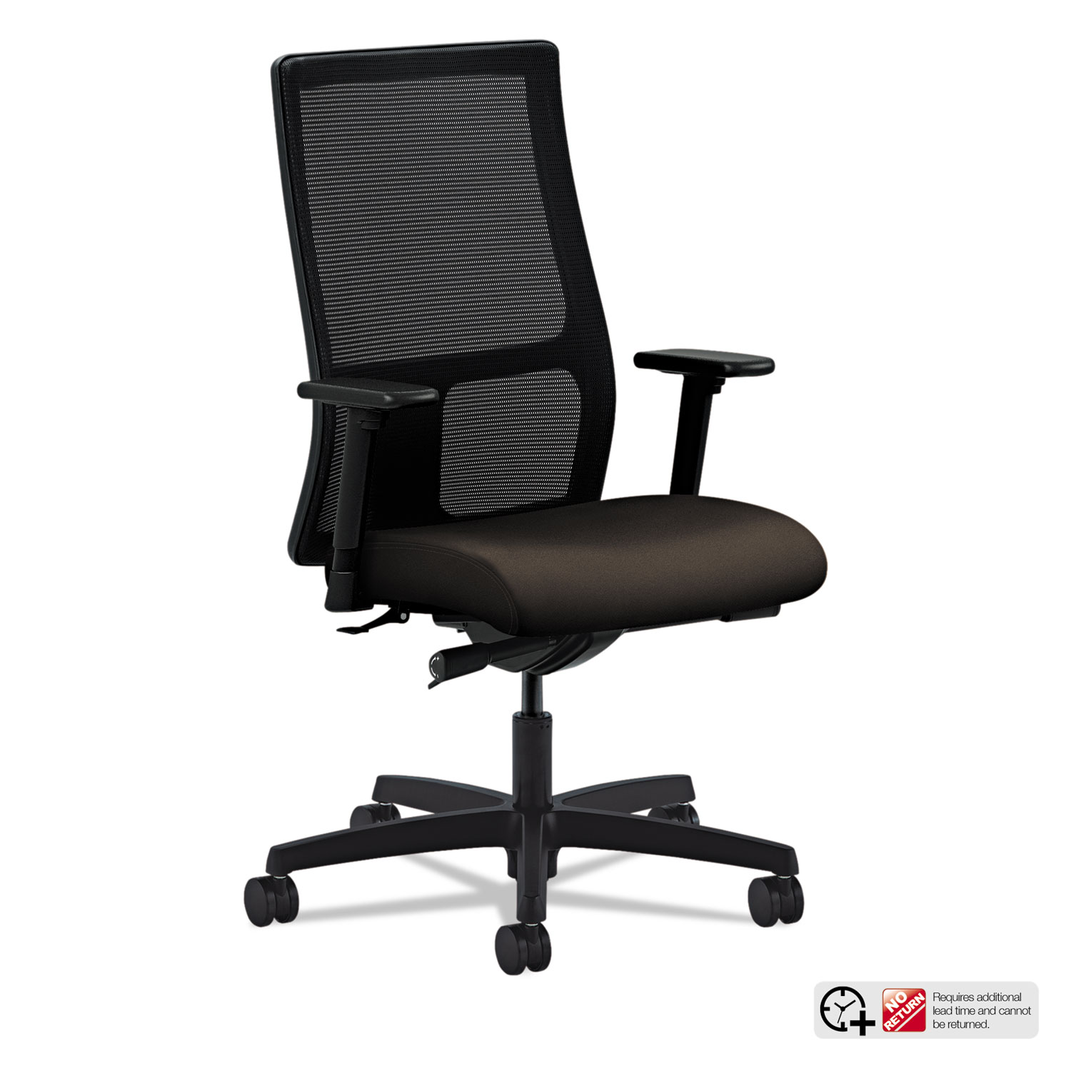  HON HIWM2.A.H.M.CU49.T.SB Ignition Series Mesh Mid-Back Work Chair, Supports up to 300 lbs., Espresso Seat/Black Back, Black Base (HONIW103CU49) 