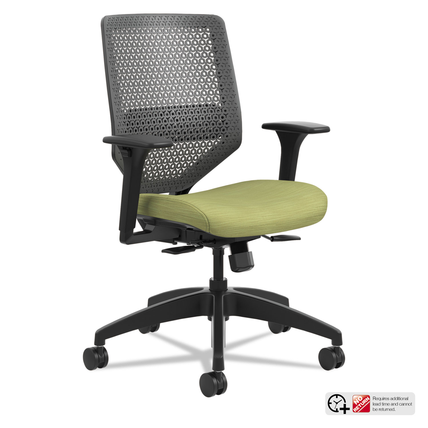  HON SVR1ACLC82TK Solve Series ReActiv Back Task Chair, Supports up to 300 lbs., Meadow Seat/Charcoal Back, Black Base (HONSVR1ACLC82TK) 