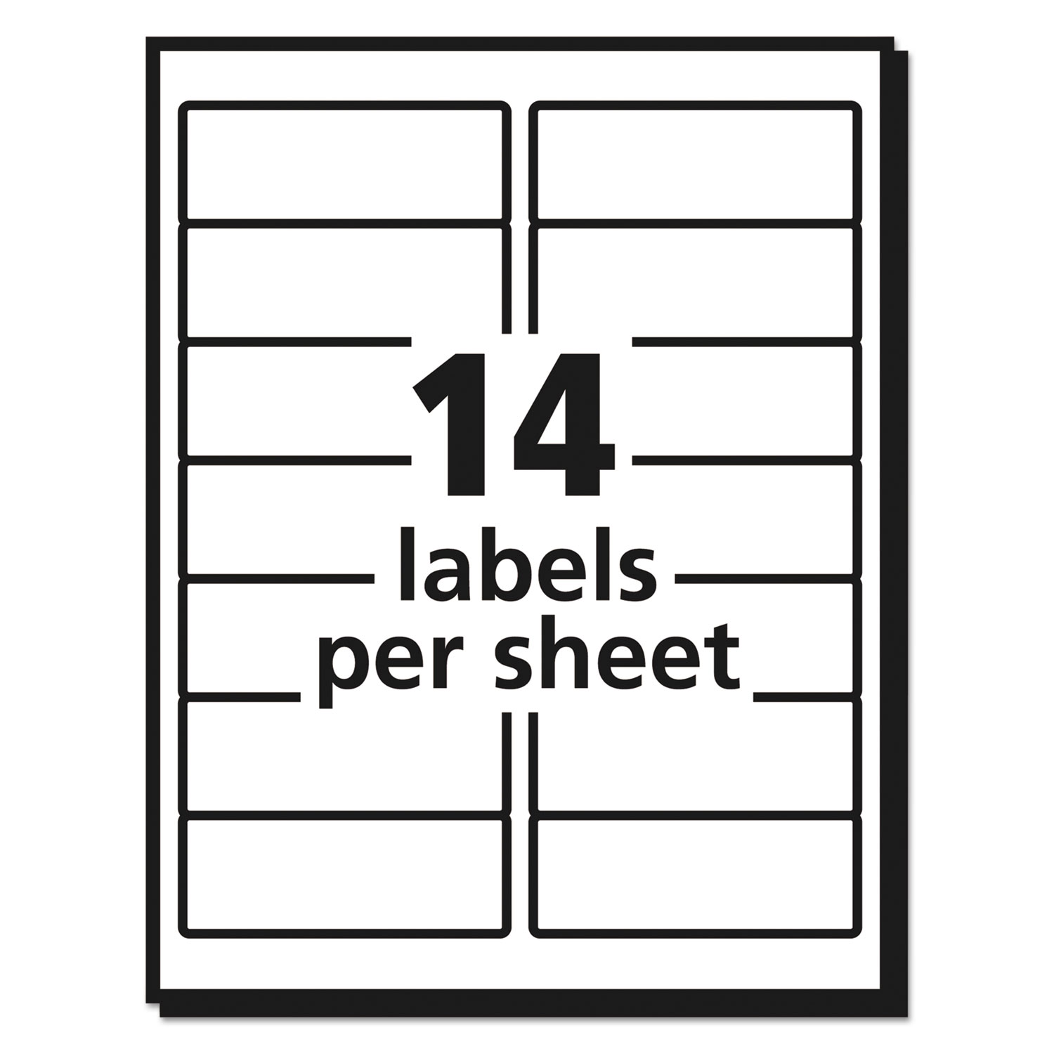 Easy Peel Mailing Address Labels, Inkjet, 1 1/3 x 4, White, 1400/Box