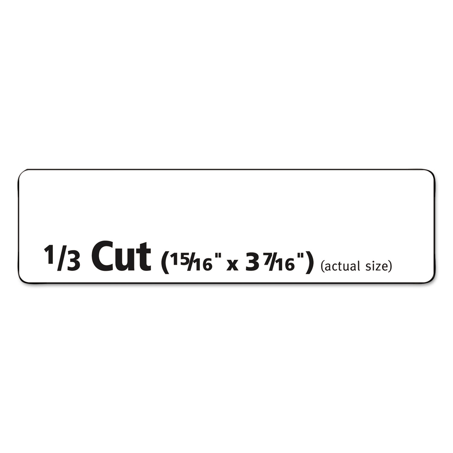 XL Removable 1/3-Cut File Folder Labels, Inkjet/Laser, .94 x 3.44, White, 450/PK