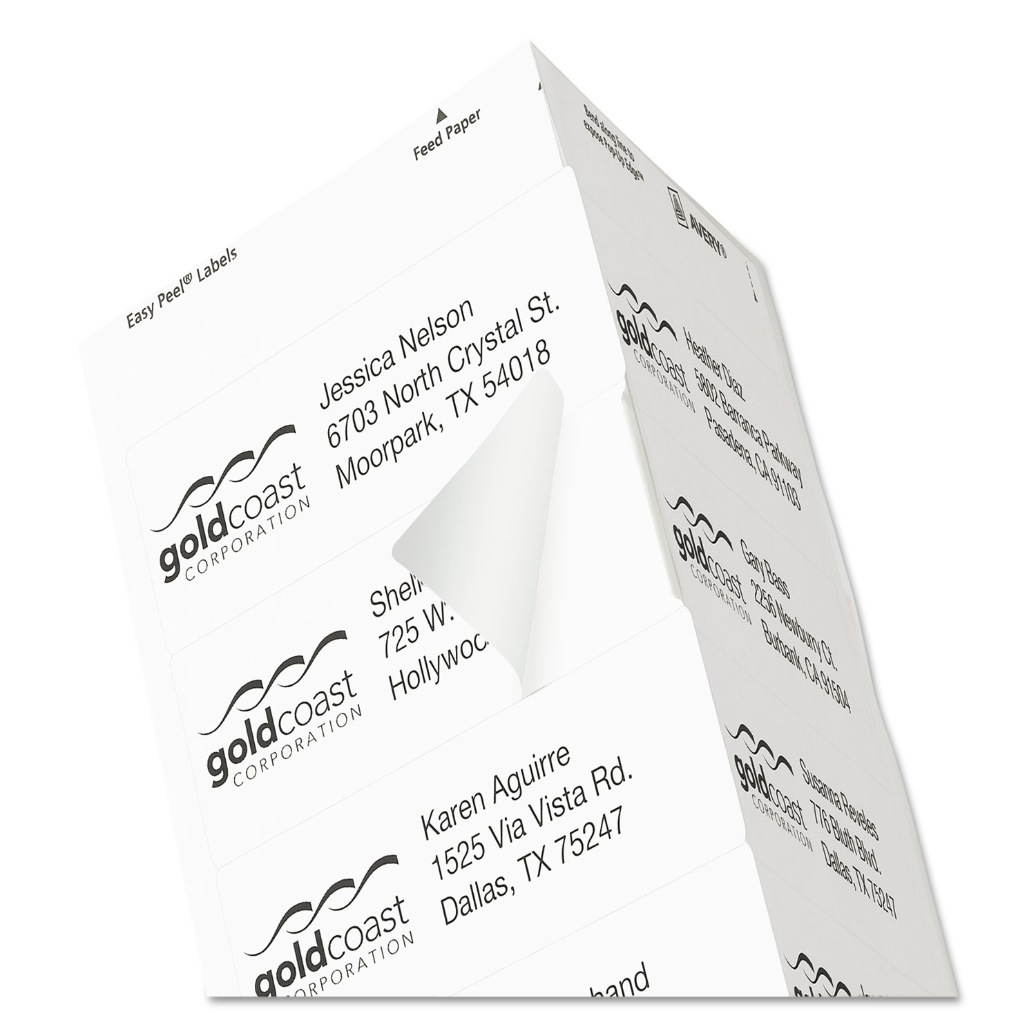 Easy Peel Mailing Address Labels, Inkjet, 1 1/3 x 4, White, 350/Pack