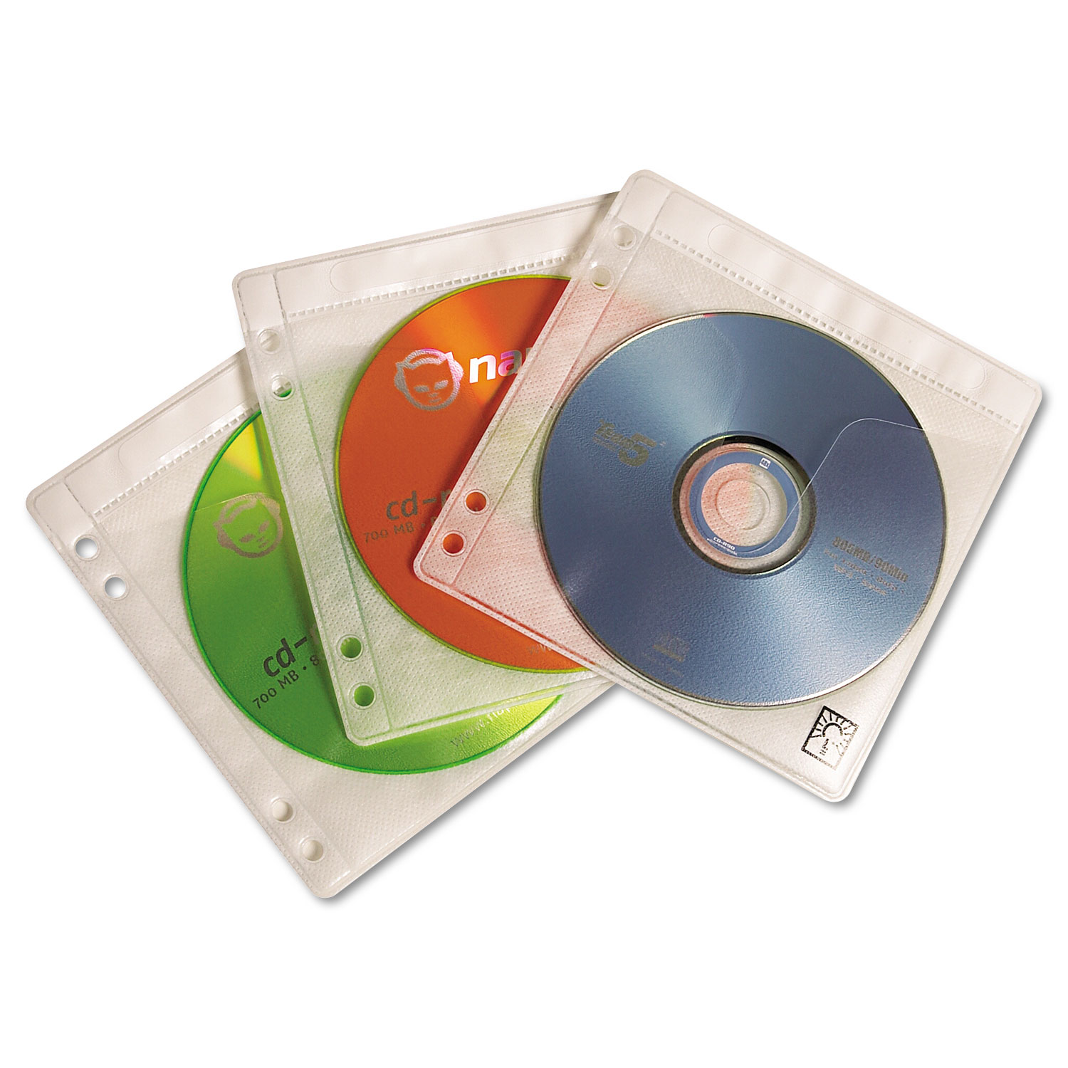 Two-Sided ProSleeve II CD/DVD Sleeves, 50/Pack