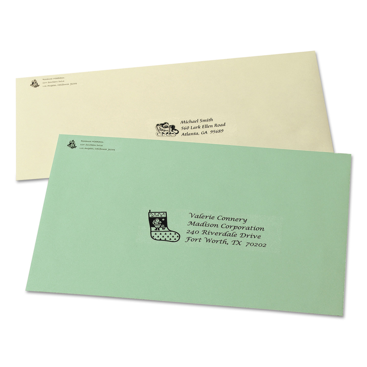 see through envelope address template