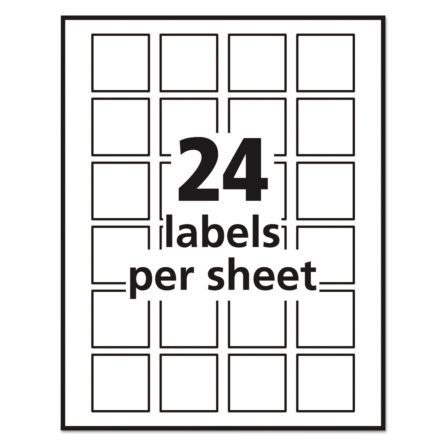 AVE22805 Avery Square Print-to-the-Edge Labels w/TrueBlock - Zuma