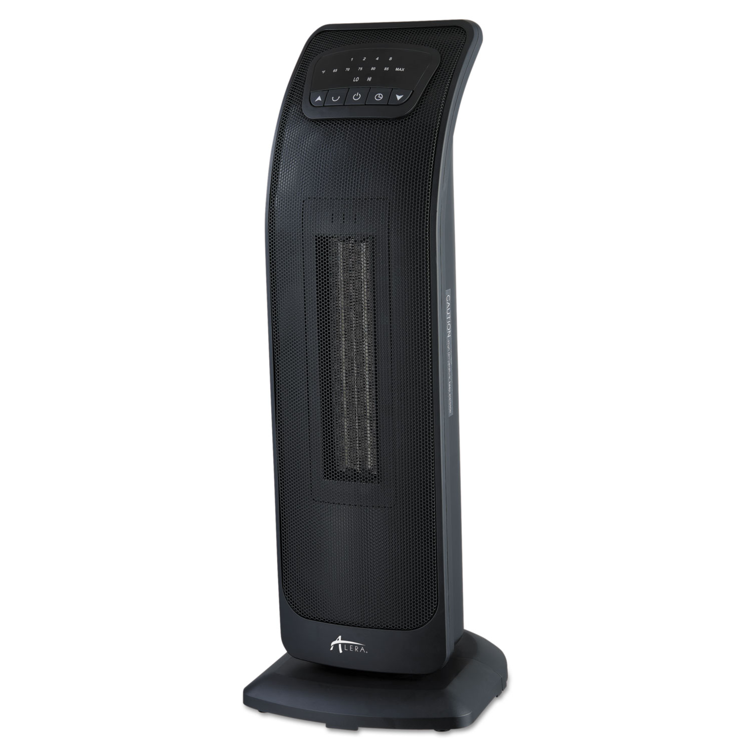  Alera ALEHECT23 Tower Ceramic Heater with Remote Control, 9 1/8w x 8 3/8d x 23h, Black (ALEHECT23) 