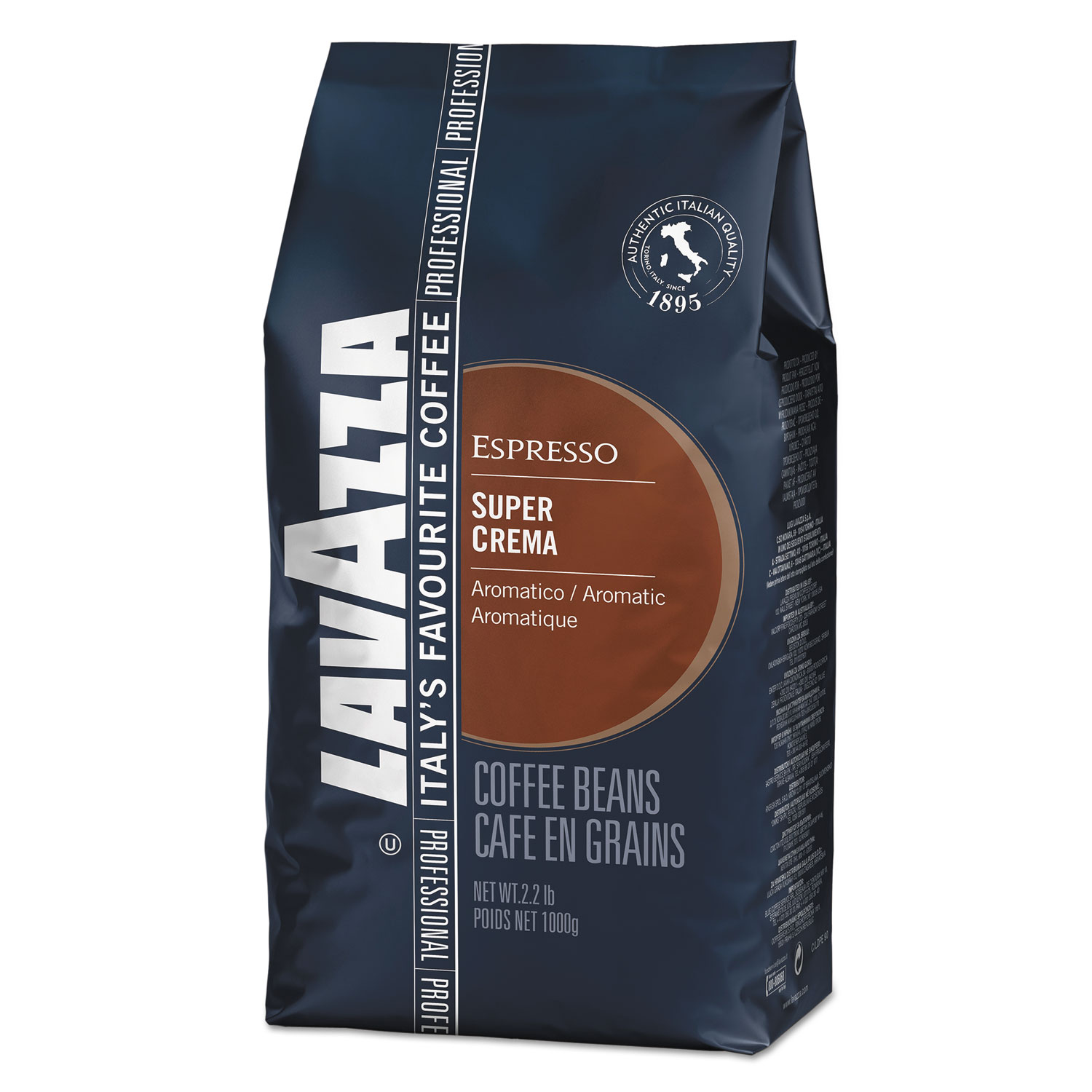  Lavazza 4202 Super Crema Whole Bean Espresso Coffee, 2.2lb Bag, Vacuum-Packed (LAV4202) 
