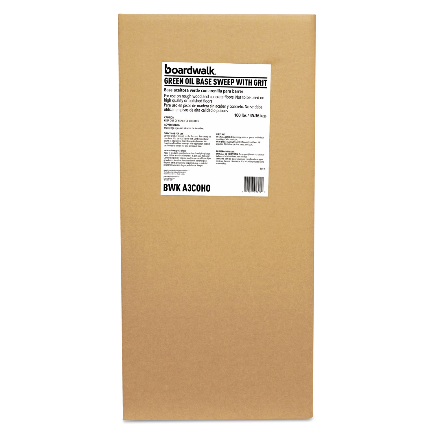 Oil Based Sweeping Compound Grit Green 100lbs Box Idm Products