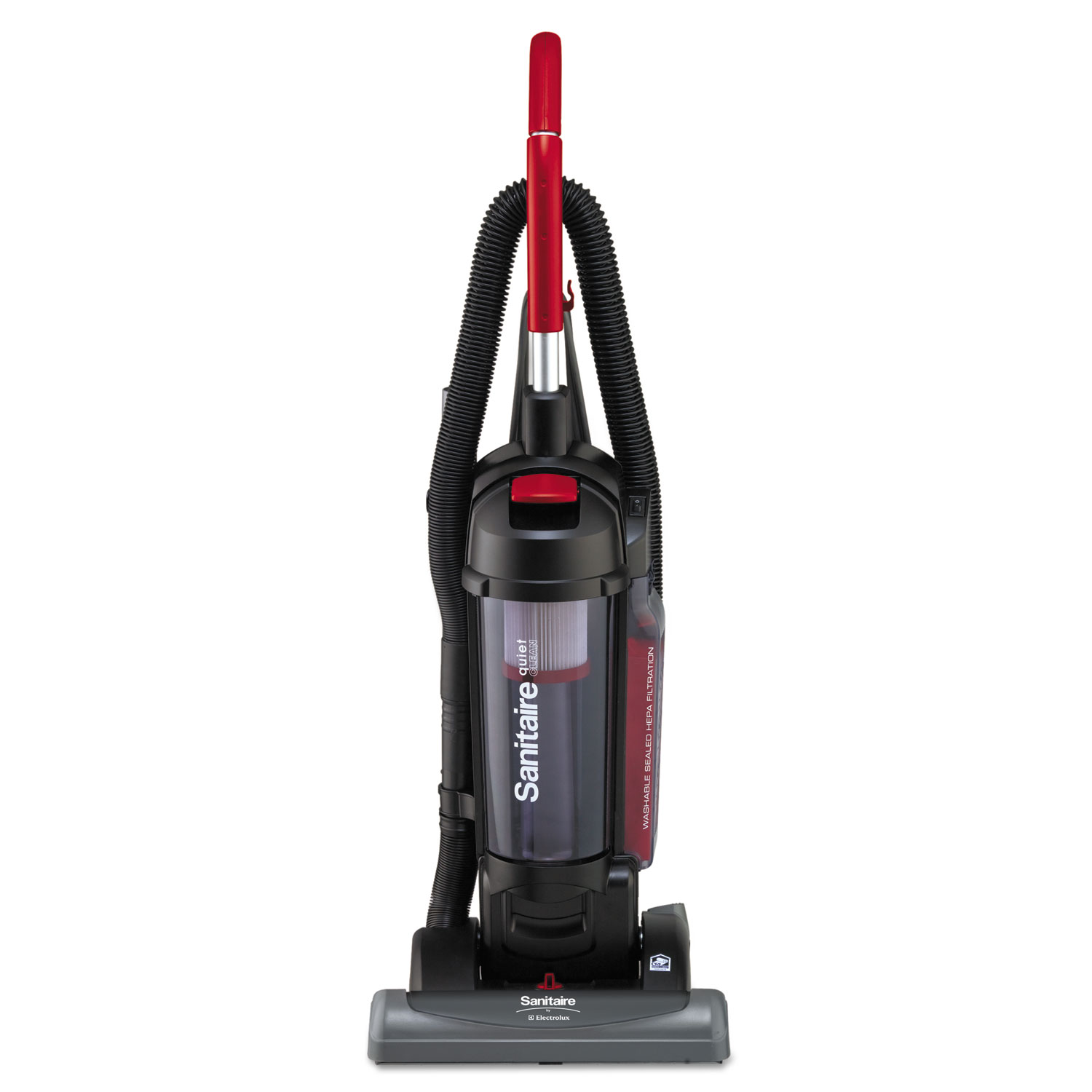  Sanitaire SC5845D FORCE QuietClean Upright Vacuum with Dust Cup and Sealed HEPA Filtration, Black (EURSC5845D) 