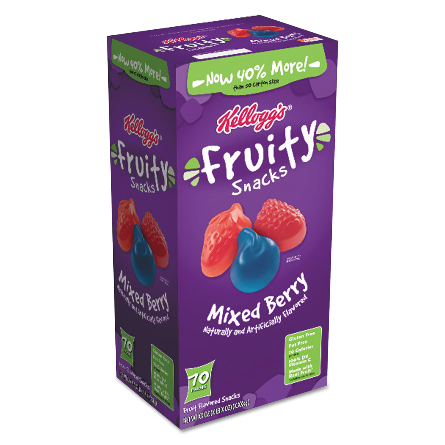 Fruity Snacks, Mixed Berry, 0.7 oz Bag, 70/Carton