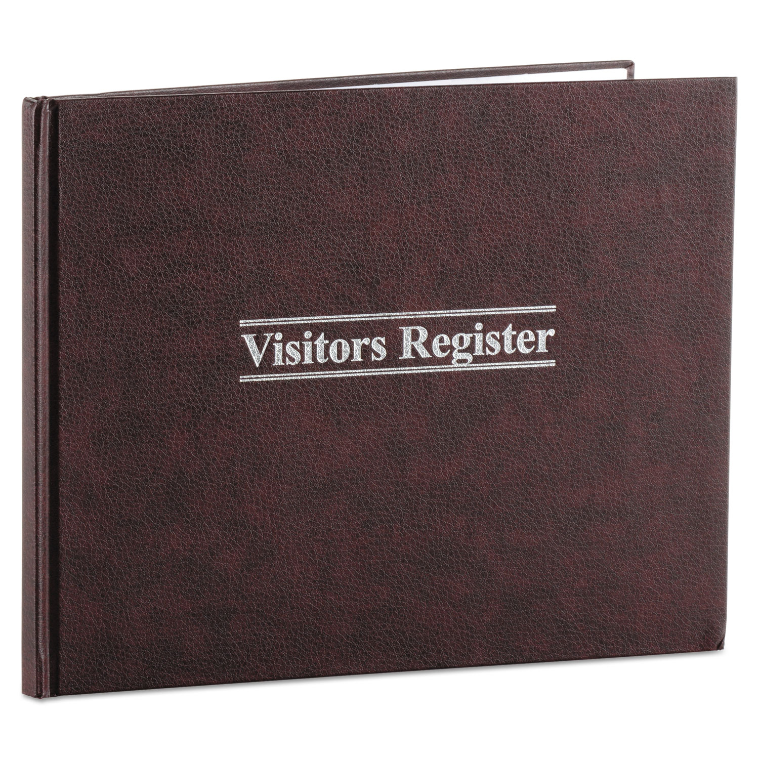 Visitor Register Book, Red Hardcover, 112 Ruled Pages, 8 1/2 x 11