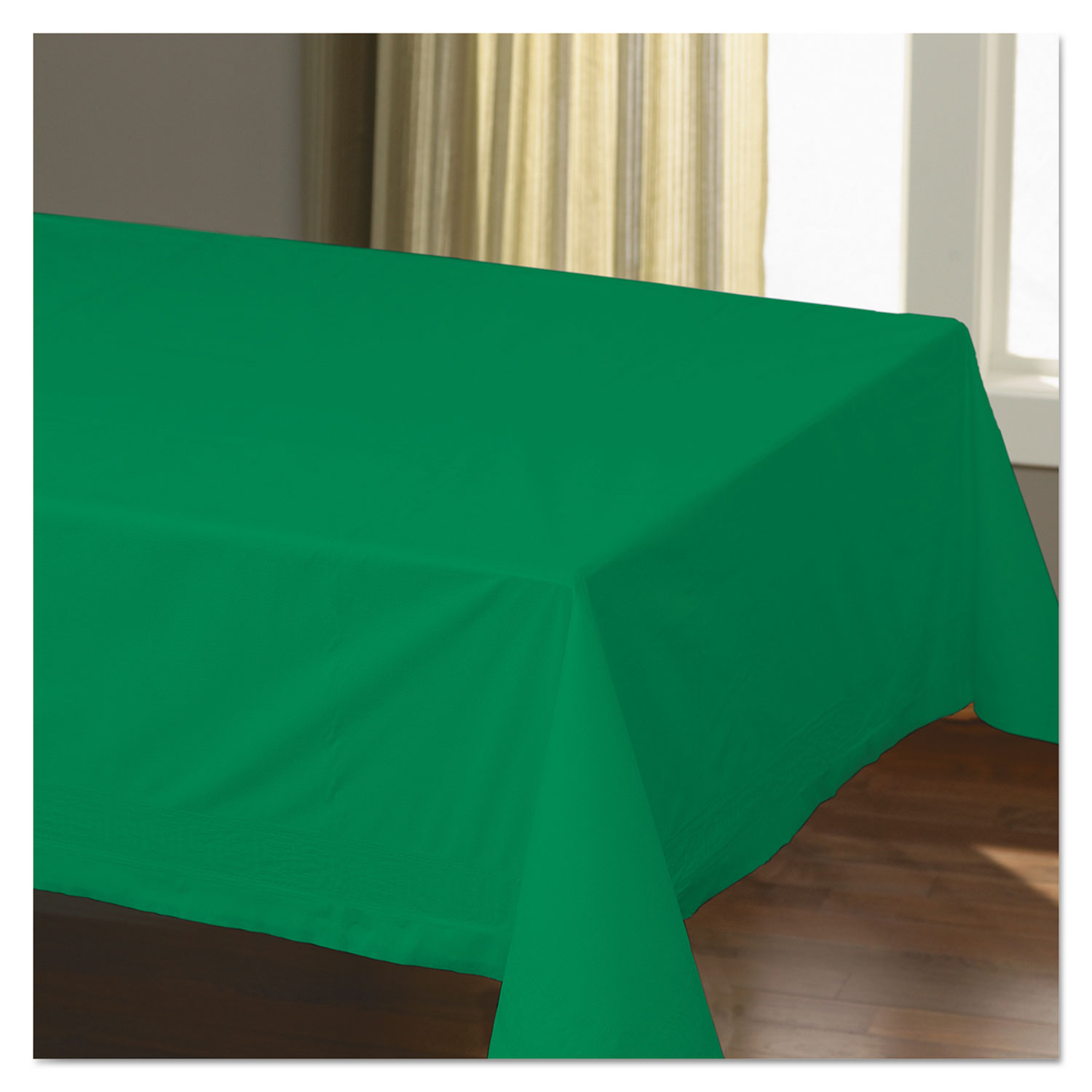 Cellutex Table Covers, Tissue/Polylined, 54 x 108, Jade Green, 25/Carton