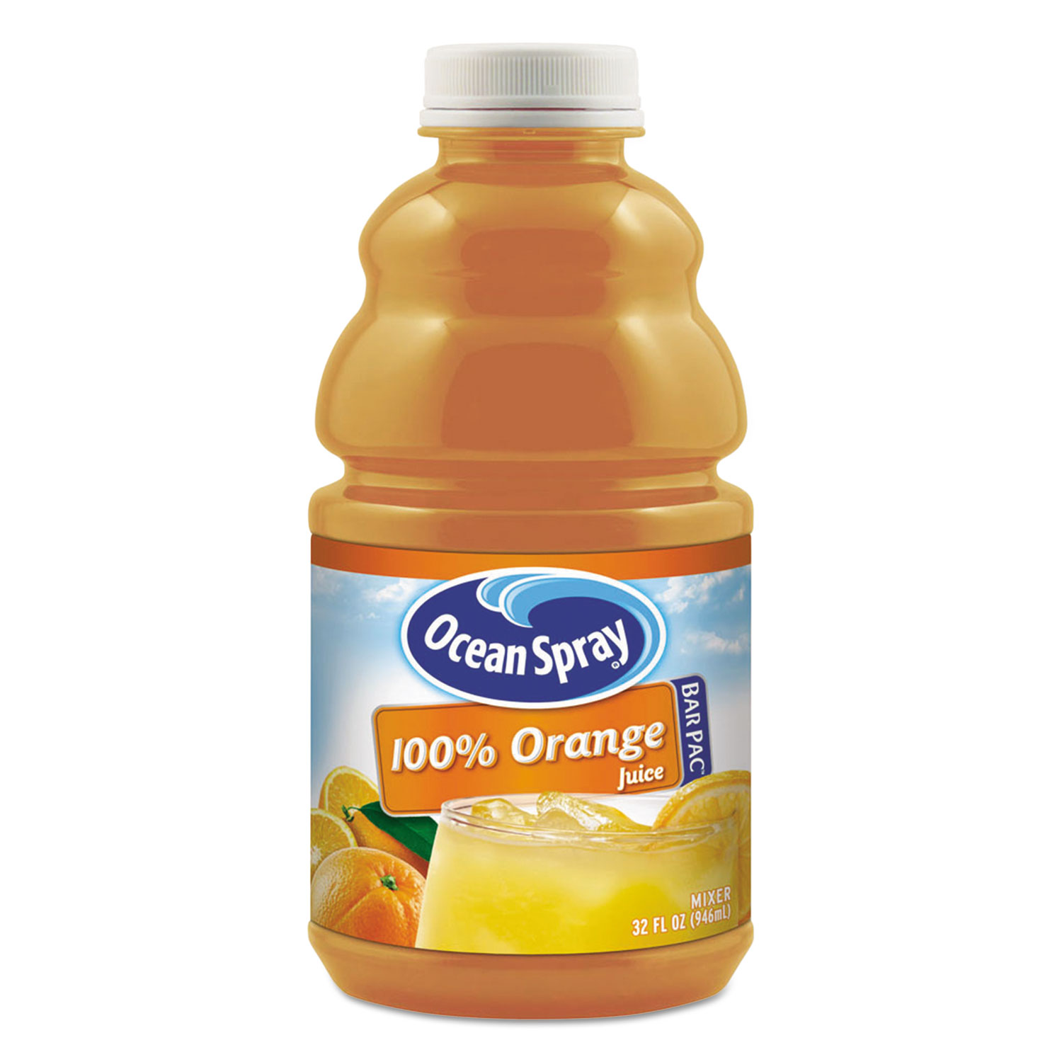 100% Juice, Orange, 32 oz Bottle, 12/Carton