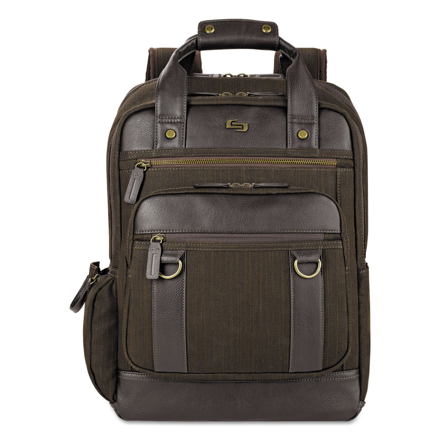 Solo EXE735-4 Bradford Backpack, 15.6, 12 x 5 x 17, Olive Denim/Espresso (USLEXE7353) 