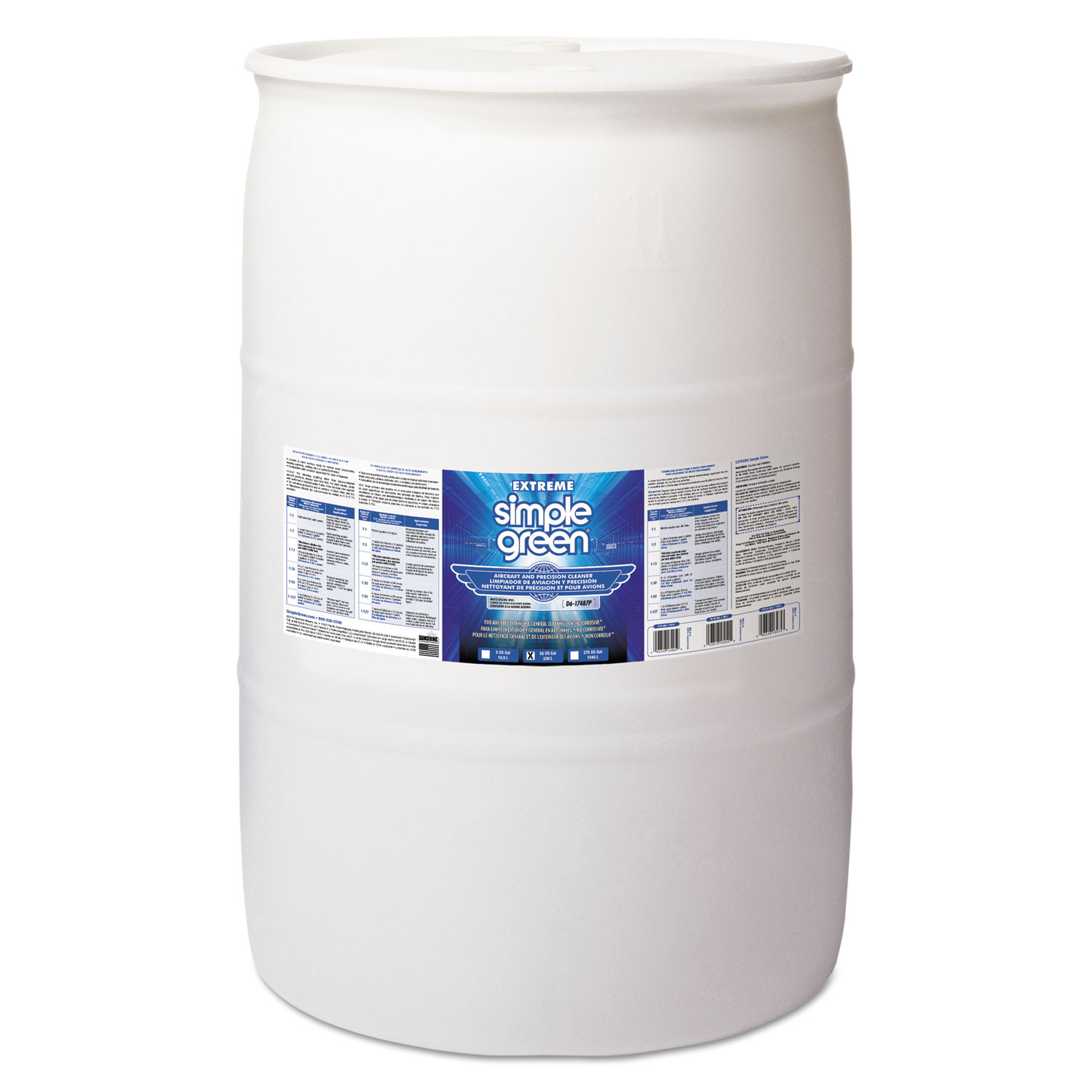  Simple Green 0100000113455 Extreme Aircraft & Precision Equipment Cleaner, 55 Gal Drum, Neutral Scent (SMP13455) 