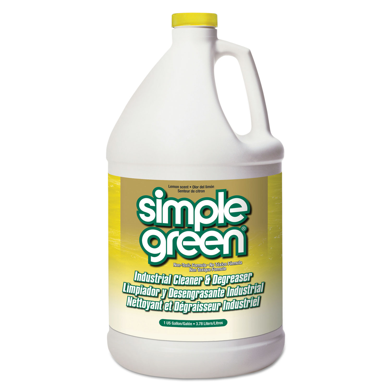 Industrial Cleaner & Degreaser, Concentrated, Lemon, 1 gal Bottle, 6/Carton
