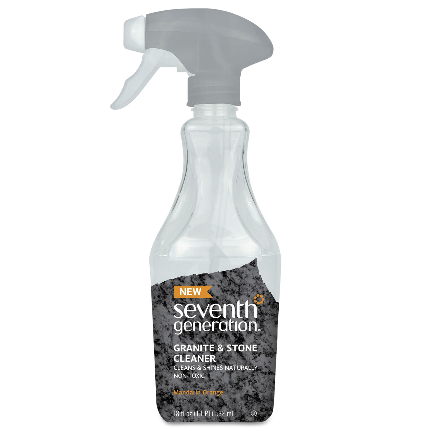  Seventh Generation 22858 Natural Granite & Stone Cleaner, Mandarin Orange, 18 oz Spray Bottle (SEV22858) 