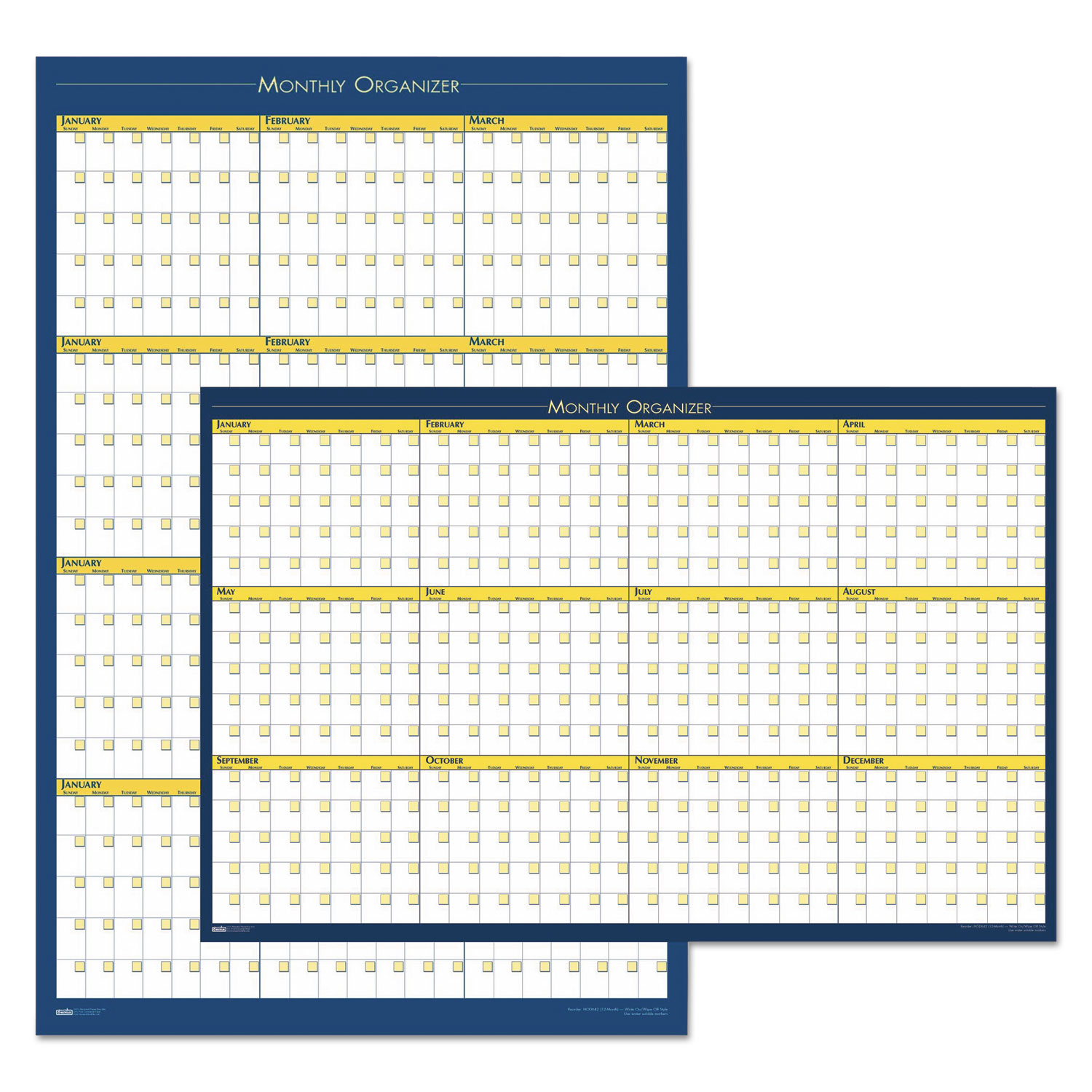  House of Doolittle 642 100% Recycled 12-Month Laminated Planning Board, 36 x 24 (HOD642) 