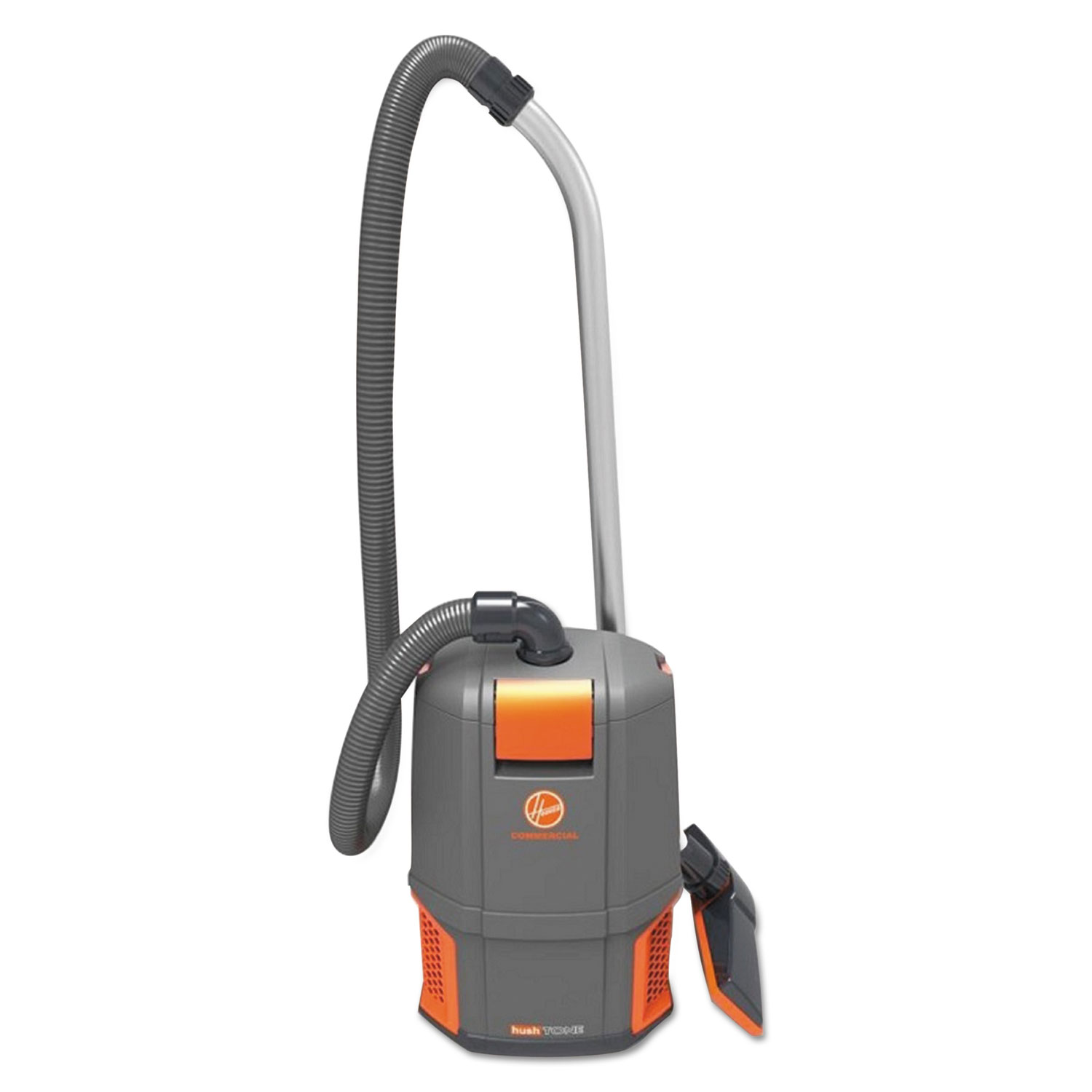  Hoover Commercial CH34006 HushTone Backpack Vacuum Cleaner, 11.7 lb., Gray/Orange (HVRCH34006) 