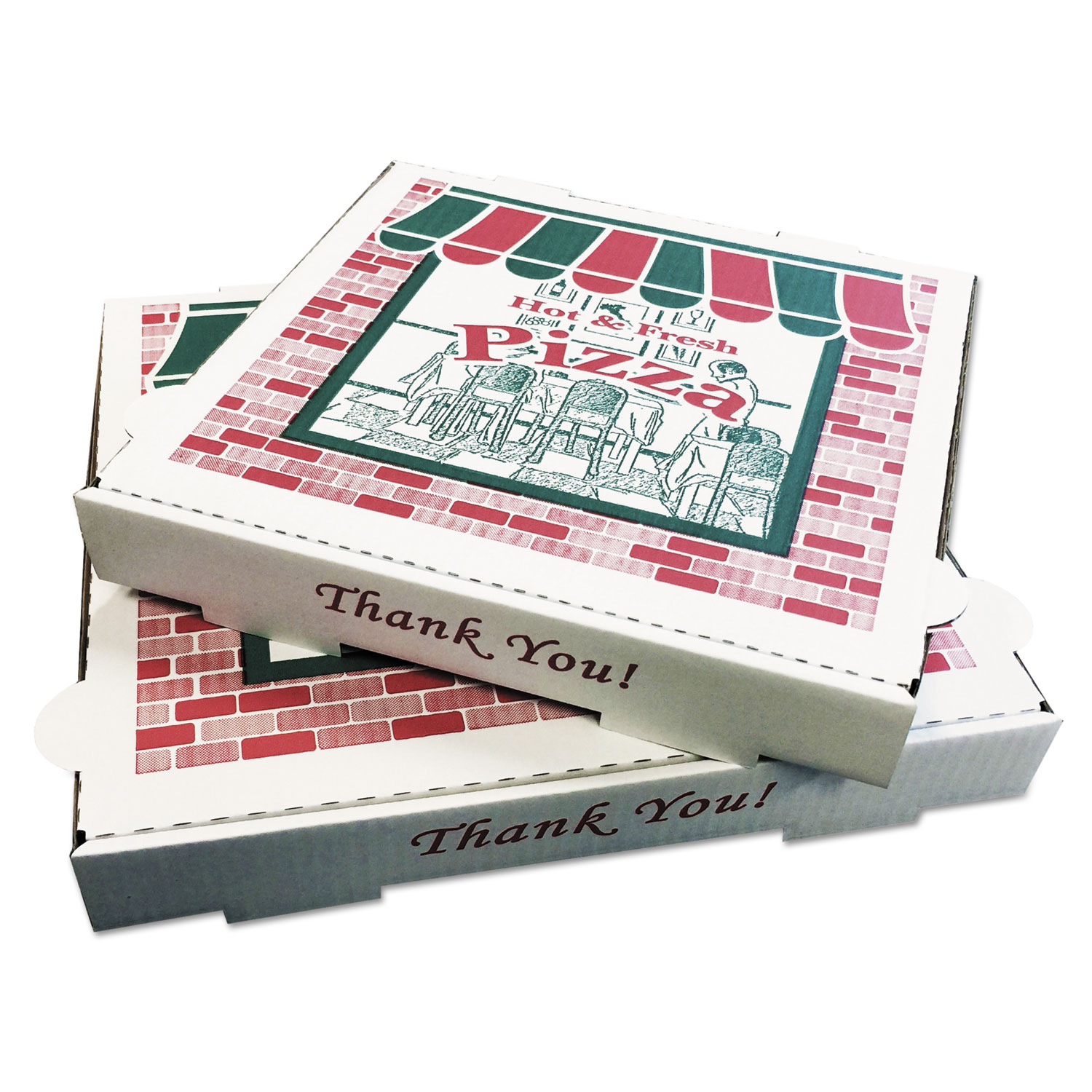 Pizza Boxes, Kraft, 8 x 8, White, 50/Carton