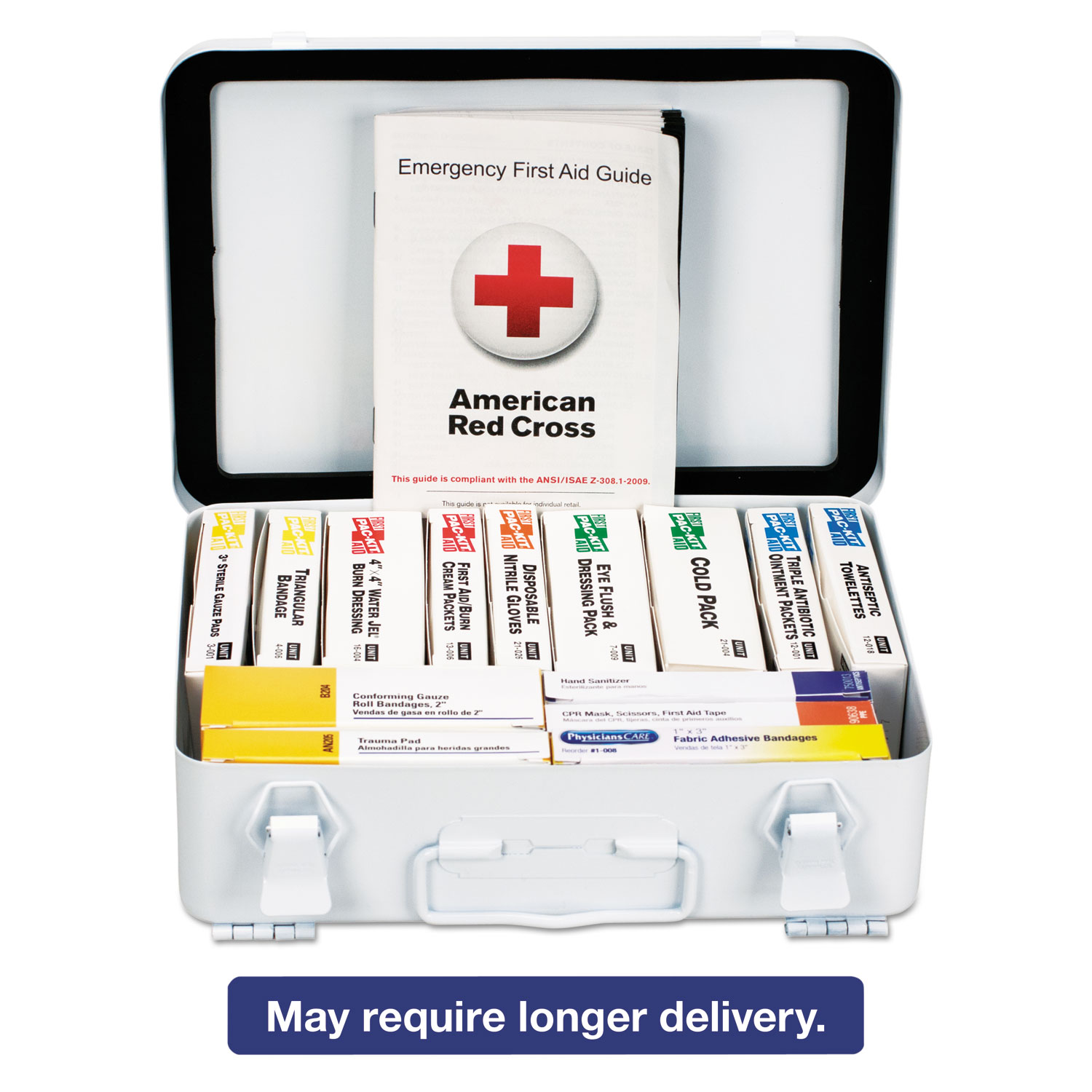 Unitized ANSI Compliant Class B Type III First Aid Kit for 100 People, 54 Units