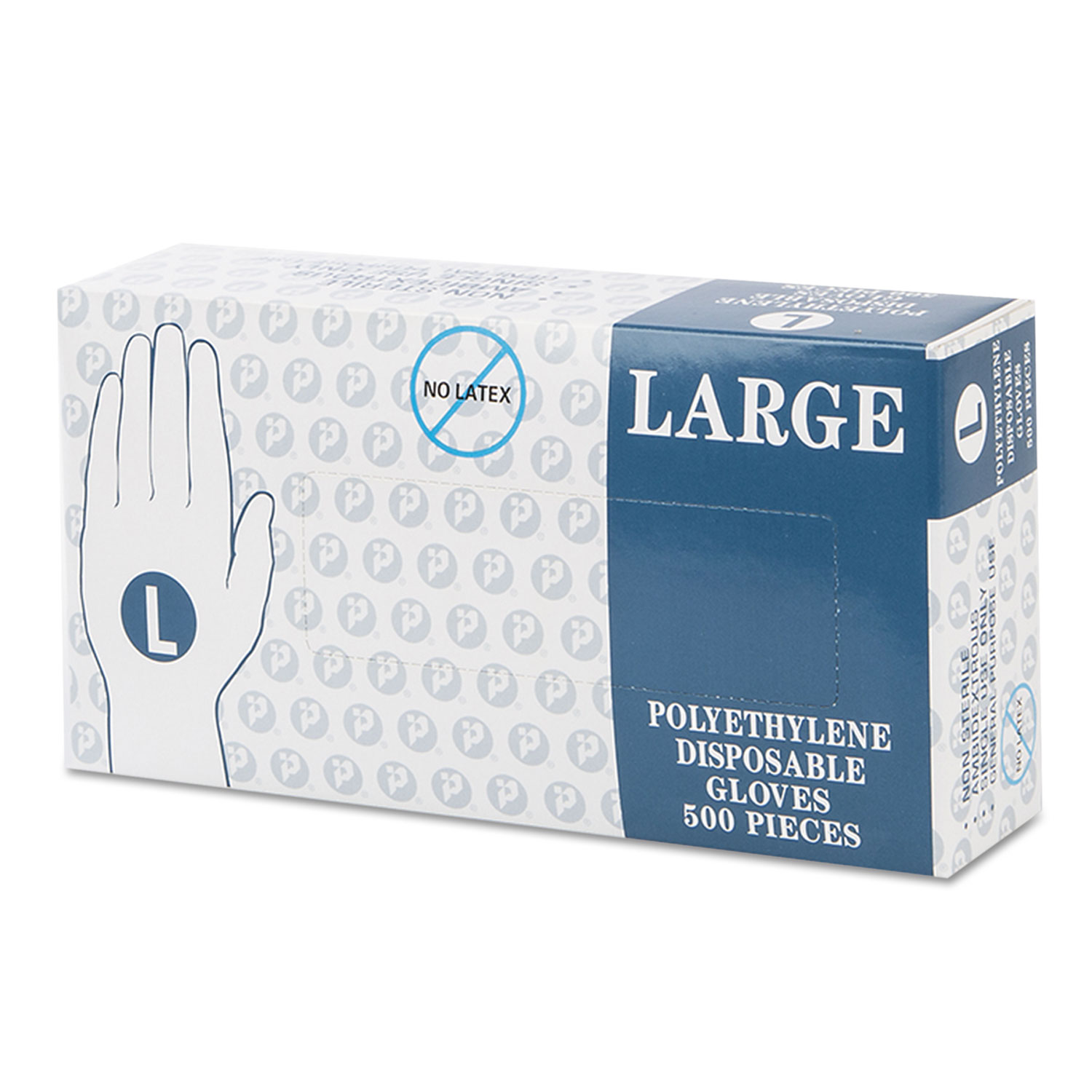  Inteplast Group GL-LARGE Poly Disposable Gloves, White, Large, 1000/Carton (IBSGLLARGE) 