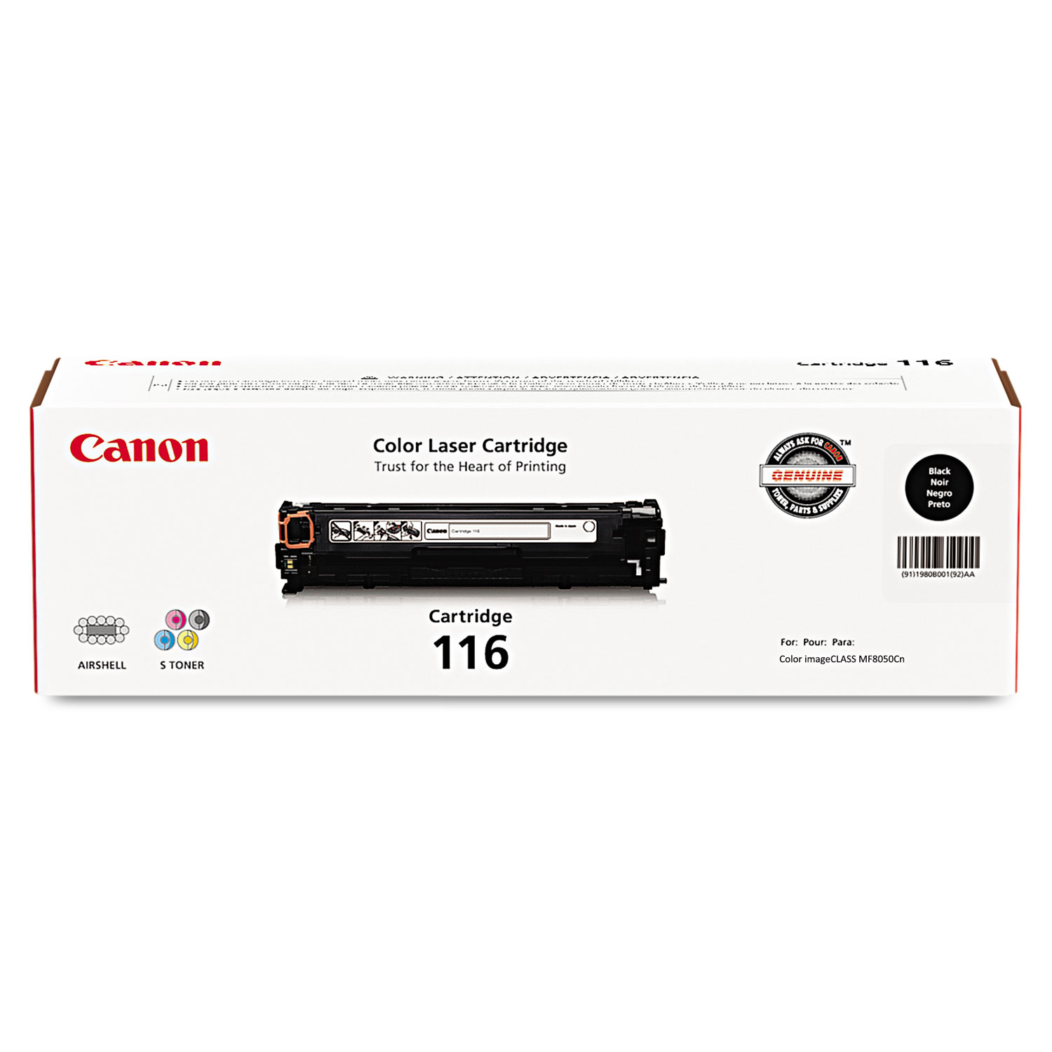  Canon 1980B001 1980B001 (116) Toner, 2300 Page-Yield, Black (CNM1980B001) 