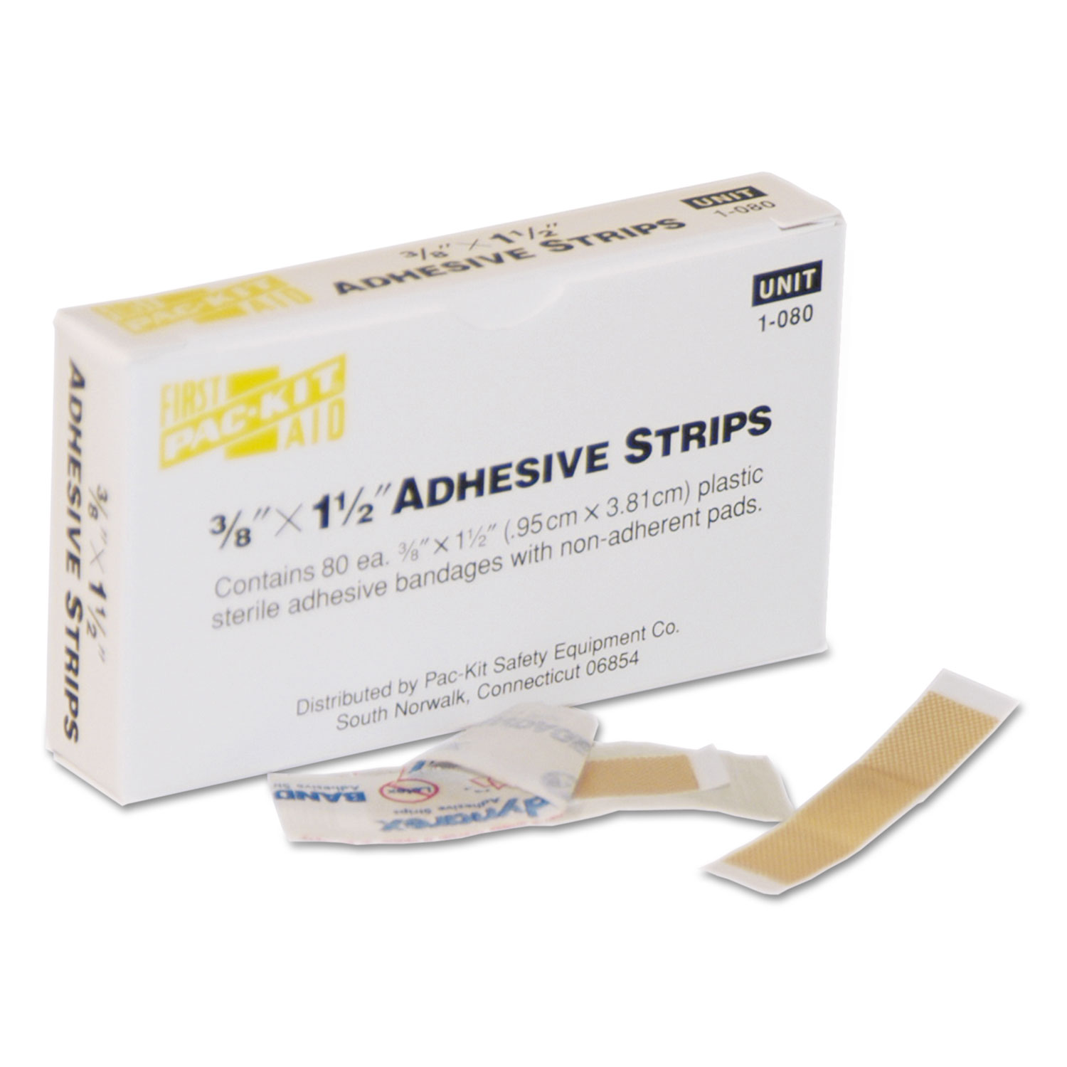 SmartCompliance Plastic Bandage, 3/8 x 1 1/2, 80/Box