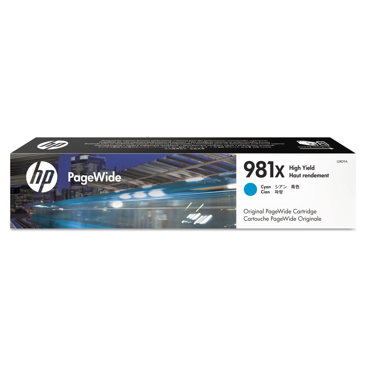  HP L0R09A HP 981X, (L0R09A) High Yield Cyan Original PageWide Cartridge (HEWL0R09A) 