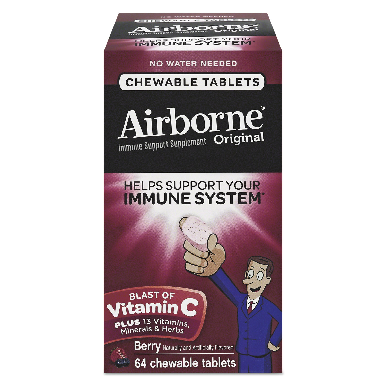 Immune Support Chewable Tablet, Berry, 64 Count