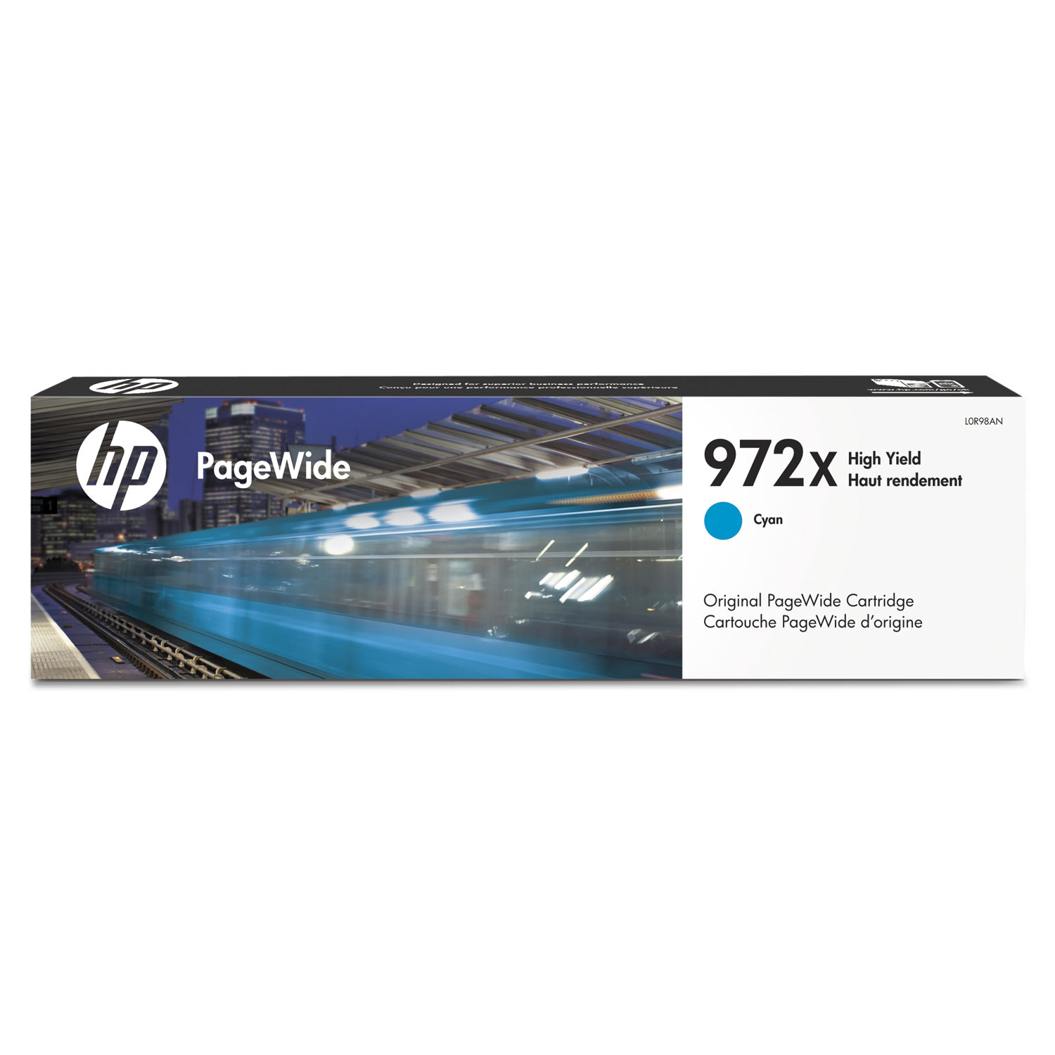  HP L0R98AN HP 972X, (L0R98AN) High Yield Cyan Original PageWide Cartridge (HEWL0R98AN) 