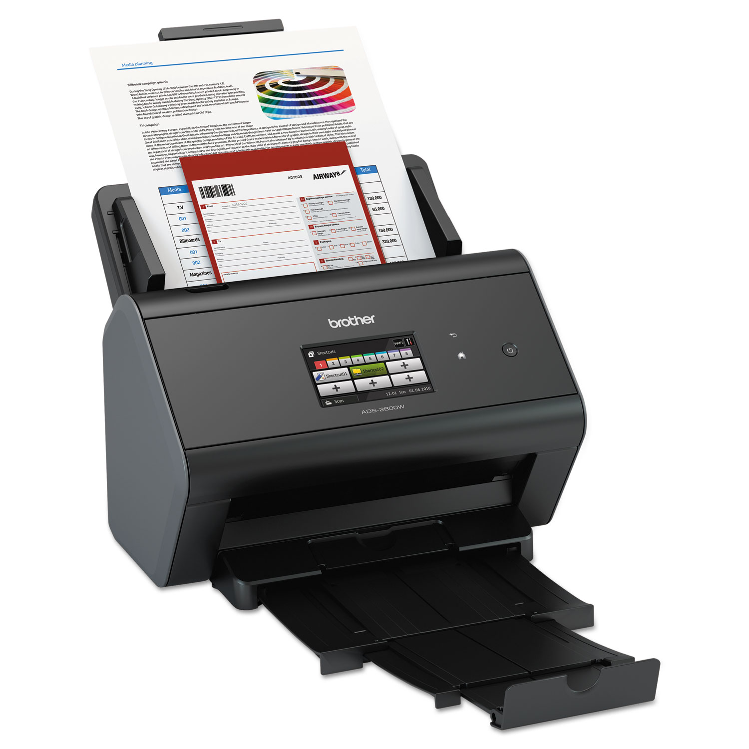 ImageCenter ADS-2800W Wireless Document Scanner for Mid to Large Size Workgroups