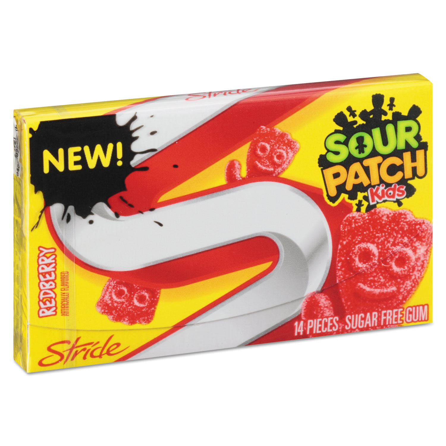 Sour Patch Kids Gum, Redberry, 14/Pack, 12 Pack/Box