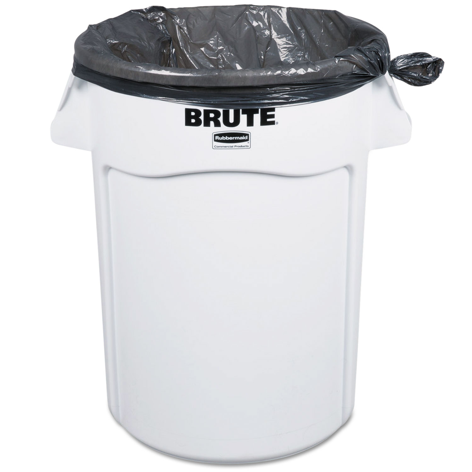 Brute Round Container, 44 gallon, White