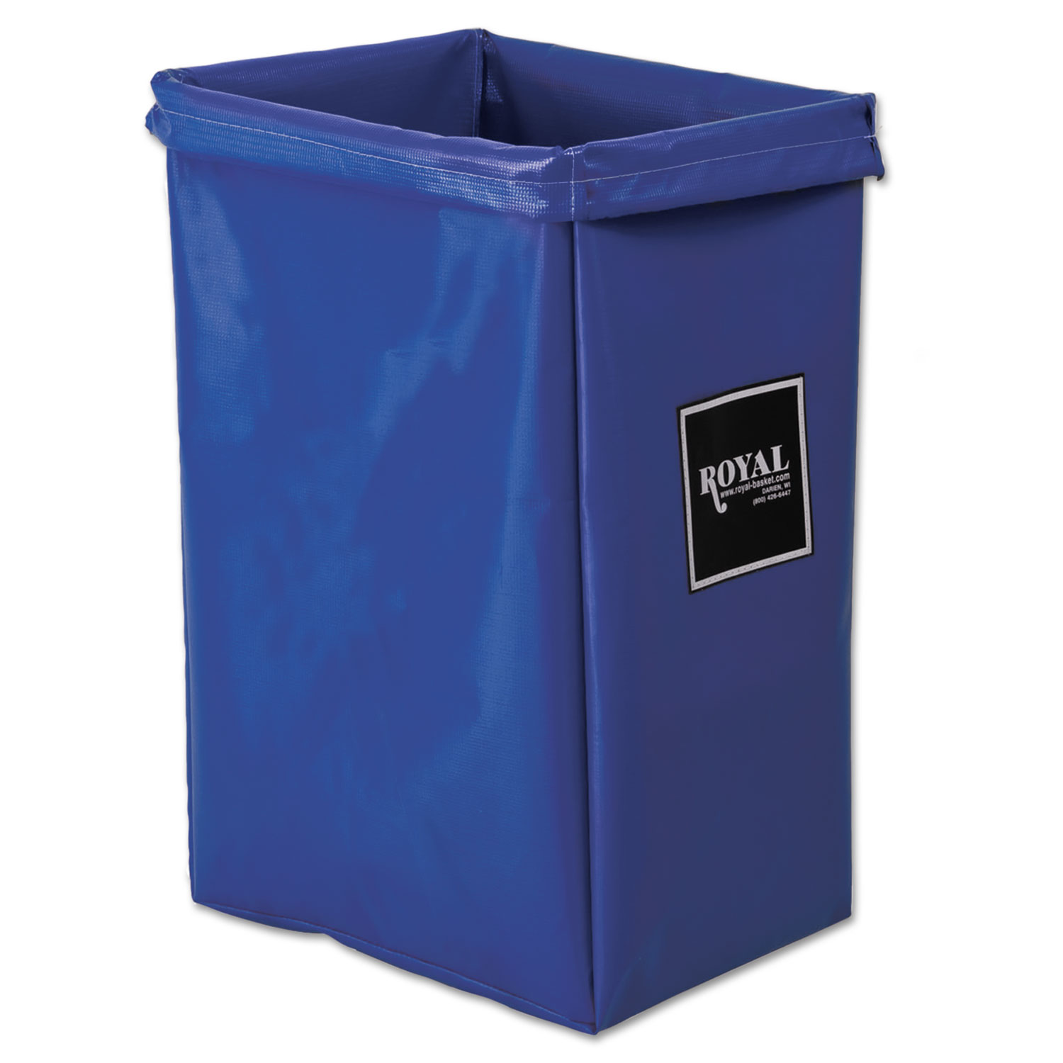 Hamper, Hamper Bag Only, Vinyl, 30 gal, 15w x 16d x 30h, Blue