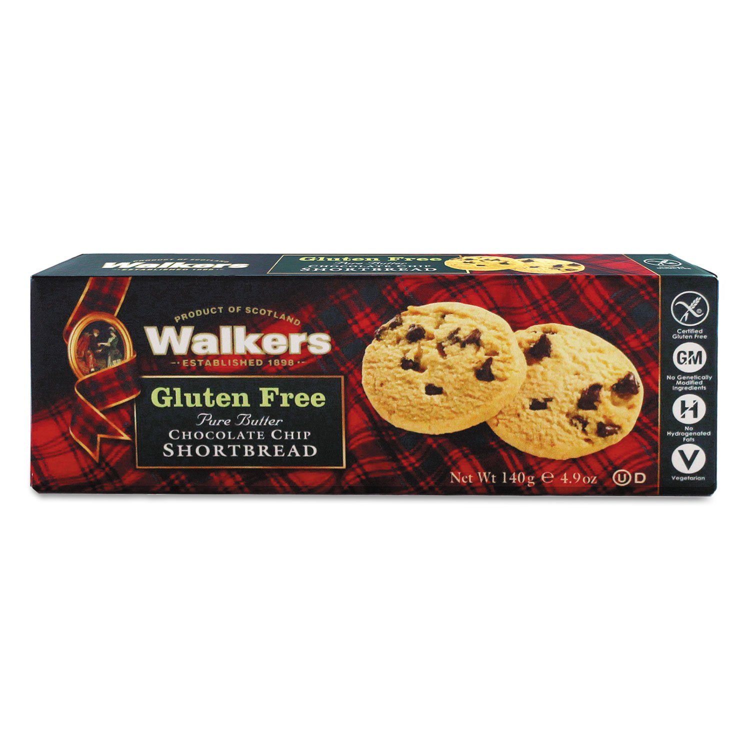  Walkers 01021 Gluten Free Shortbread, Chocolate Chip, 4.9 oz Box (OFX01021) 