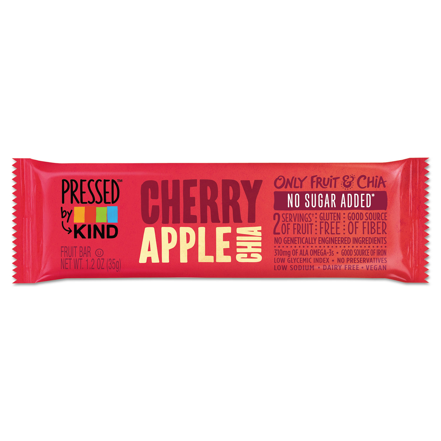 Pressed by KIND Bars, Cherry Apple Chia, 1.2 oz Bar, 12/Box