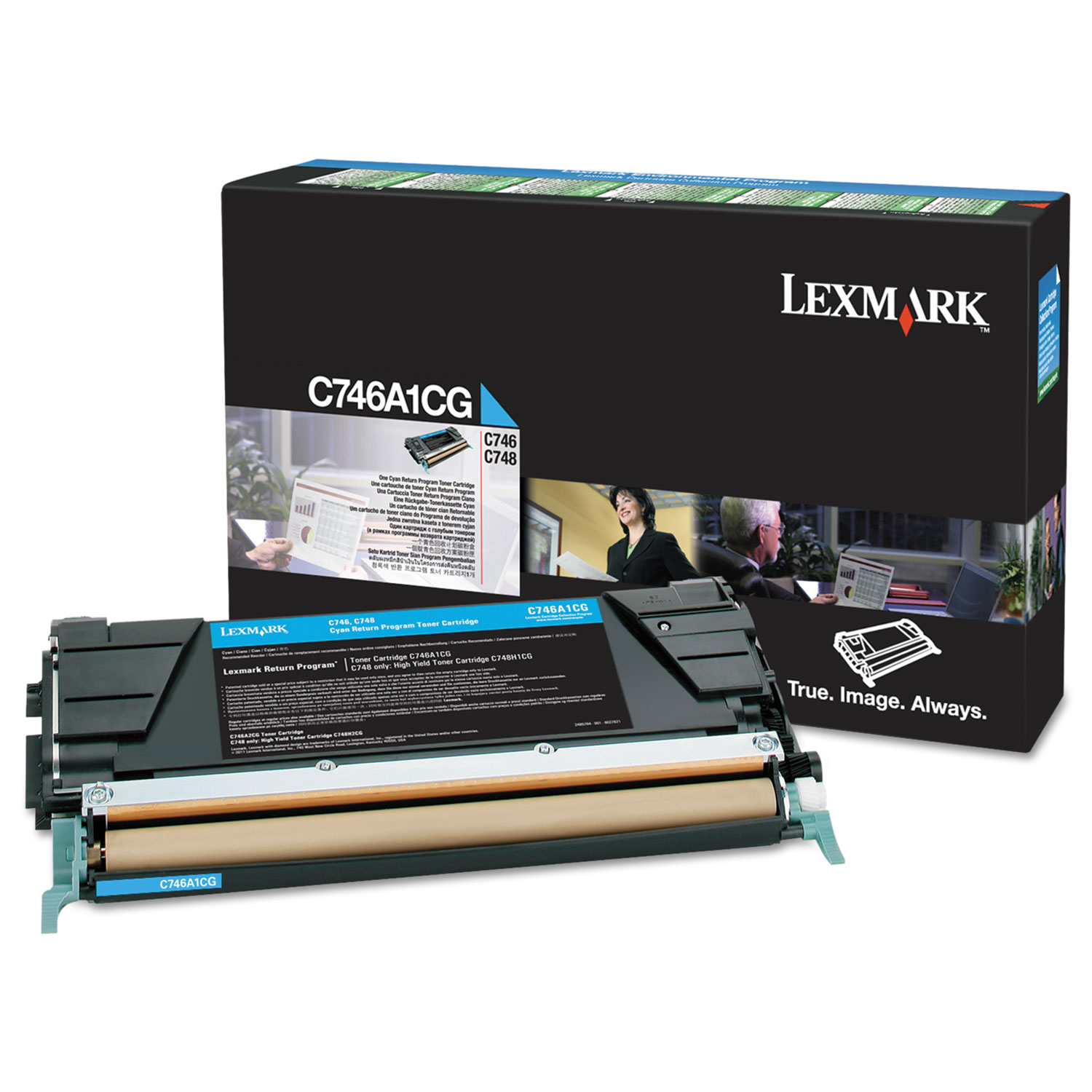  Lexmark C746A1CG C746A1CG Return Program Toner, 7000 Page-Yield, Cyan (LEXC746A1CG) 