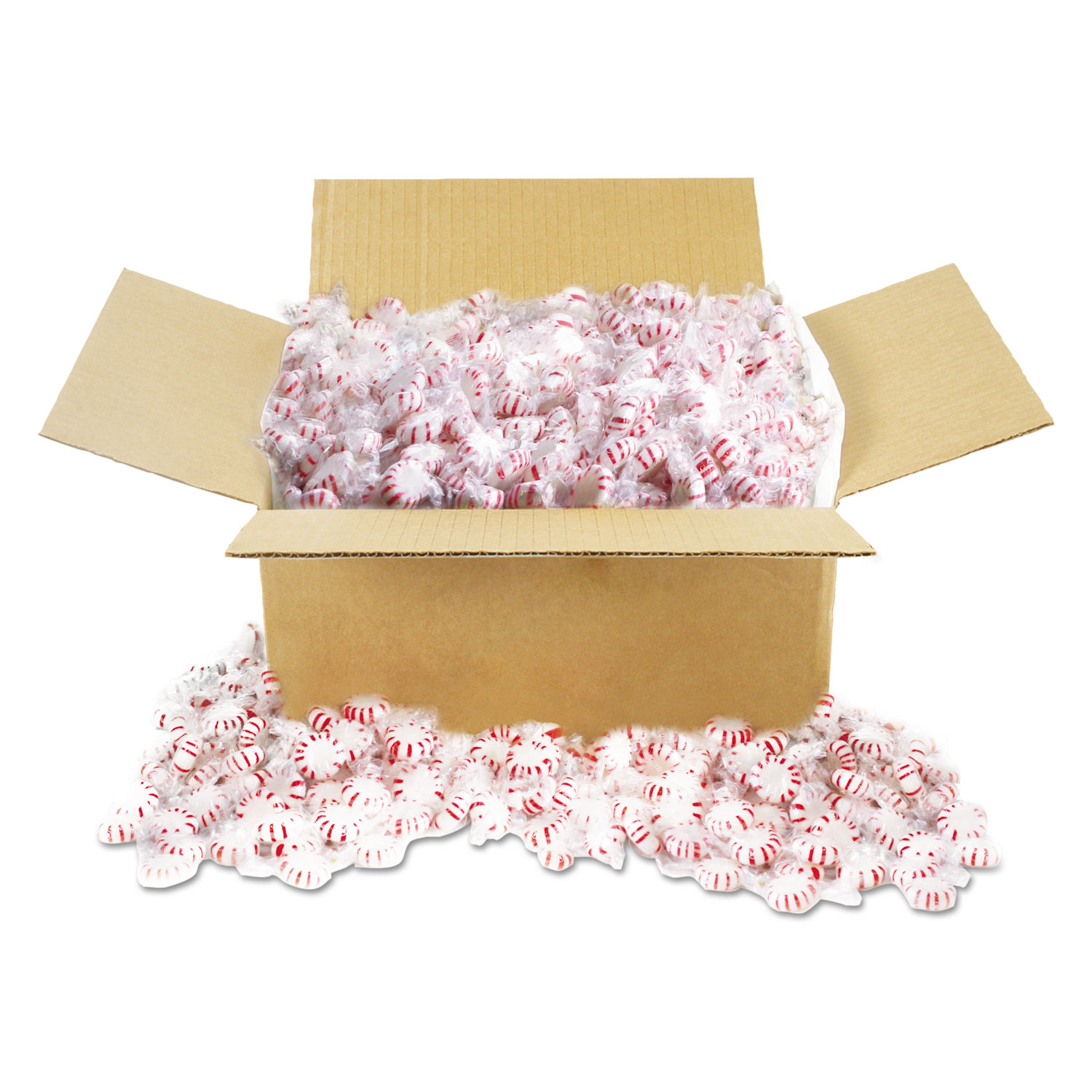  Office Snax 00602 Candy Tubs, Starlight Peppermints, Individually Wrapped, 10 lb Value Size Box (OFX00602) 