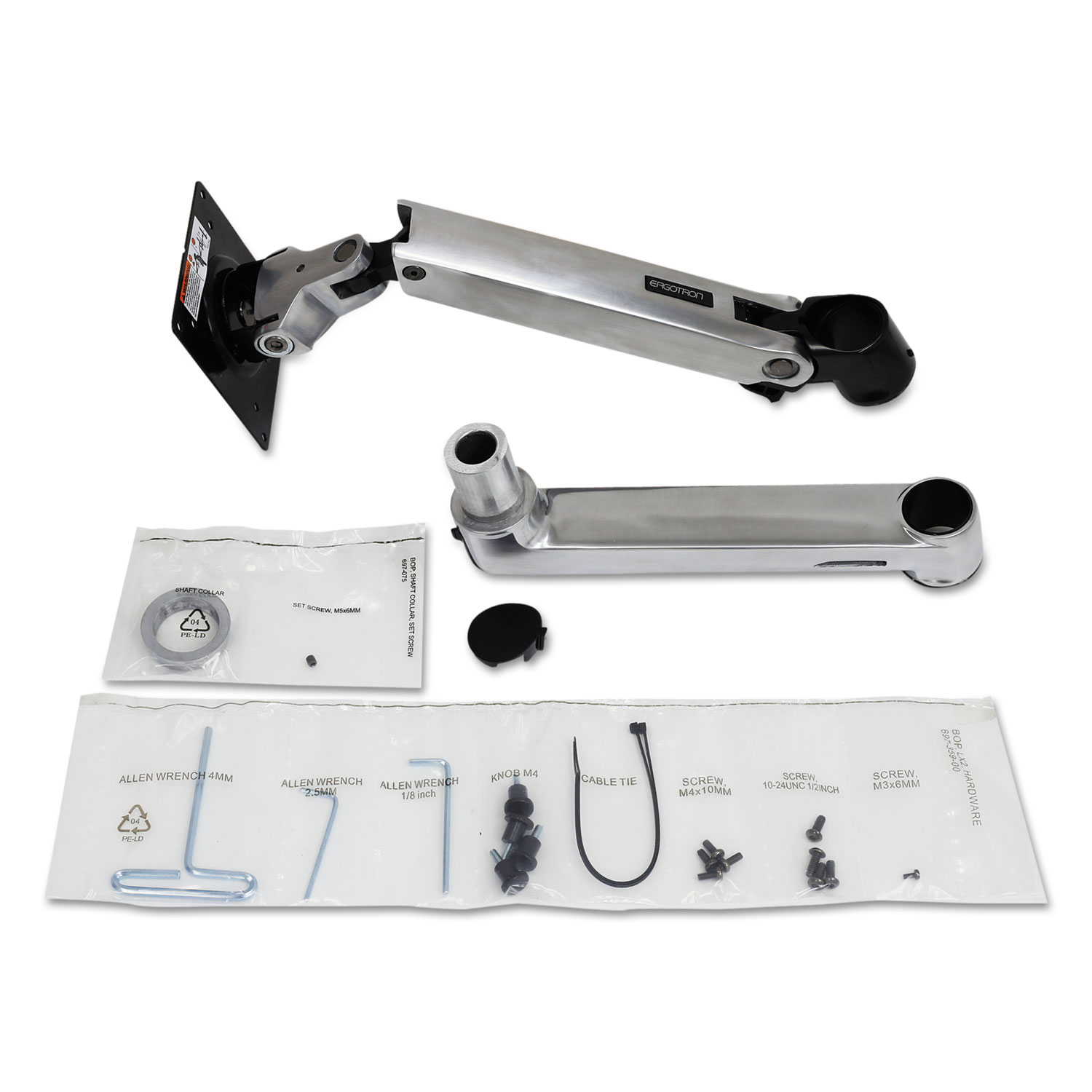  Ergotron 97-940-026 LX Arm, Extension and Collar Kit, Aluminum (ERG97940026) 